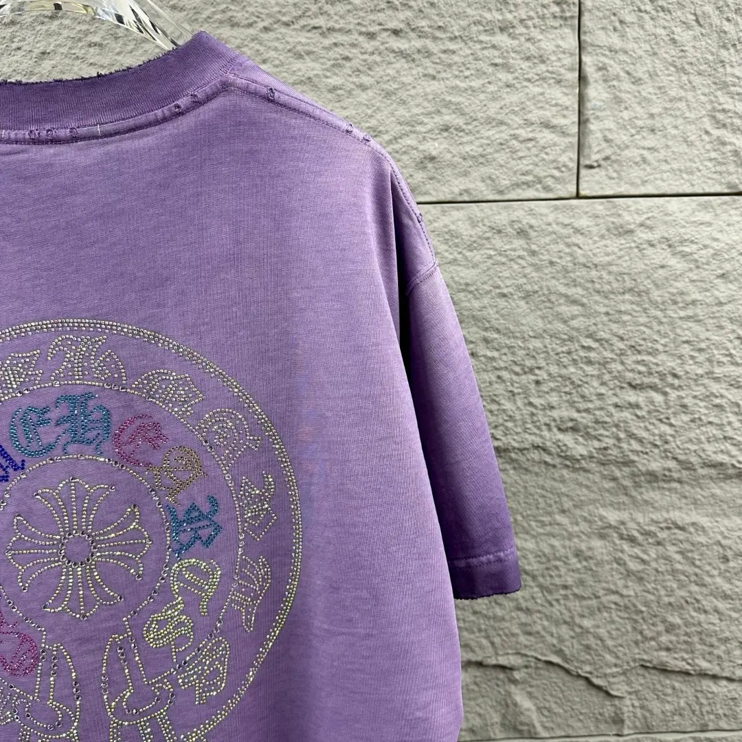 Rhinestone Logo Washed Cotton T-Shirt D15019702 — view 6