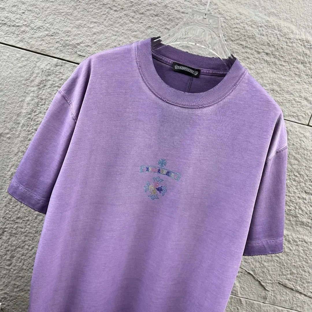 Rhinestone Logo Washed Cotton T-Shirt D15019702 — view 9
