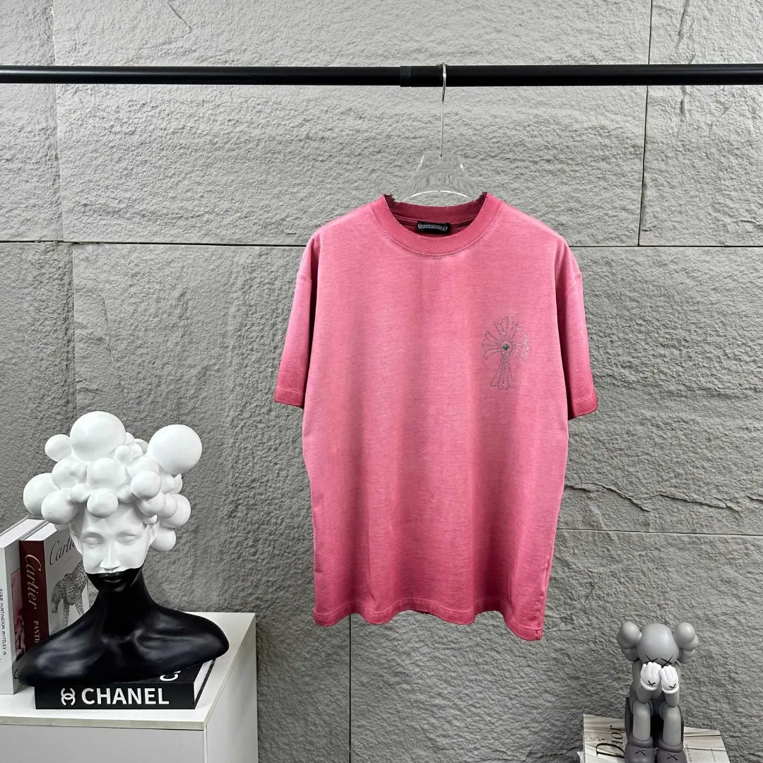 Chrome Hearts Rhinestone Cross Washed Cotton T-Shirt D15019698 — view 2