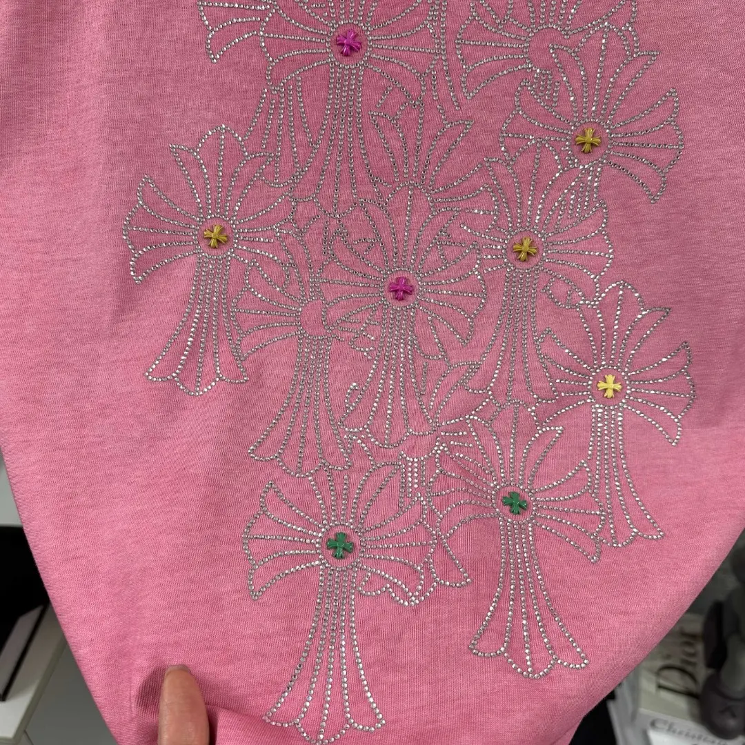 Chrome Hearts Rhinestone Cross Washed Cotton T-Shirt D15019698 — view 4