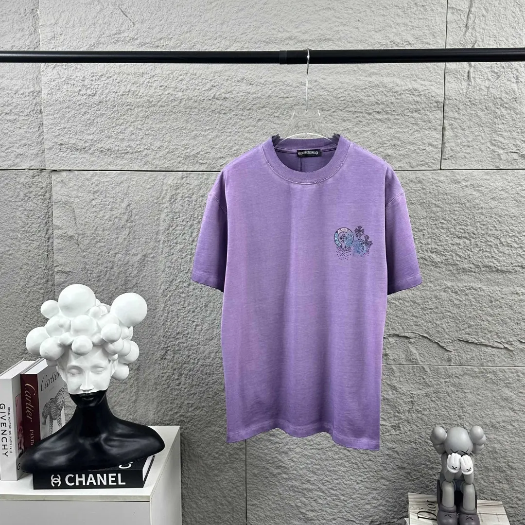 Rhinestone Cross Logo Washed Cotton T-Shirt D15019695 — view 2