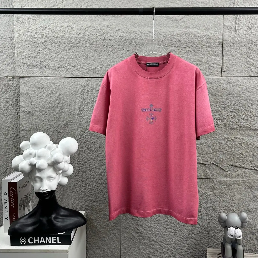Chrome Hearts Rhinestone Logo Washed Cotton T-Shirt D15019703 — view 2