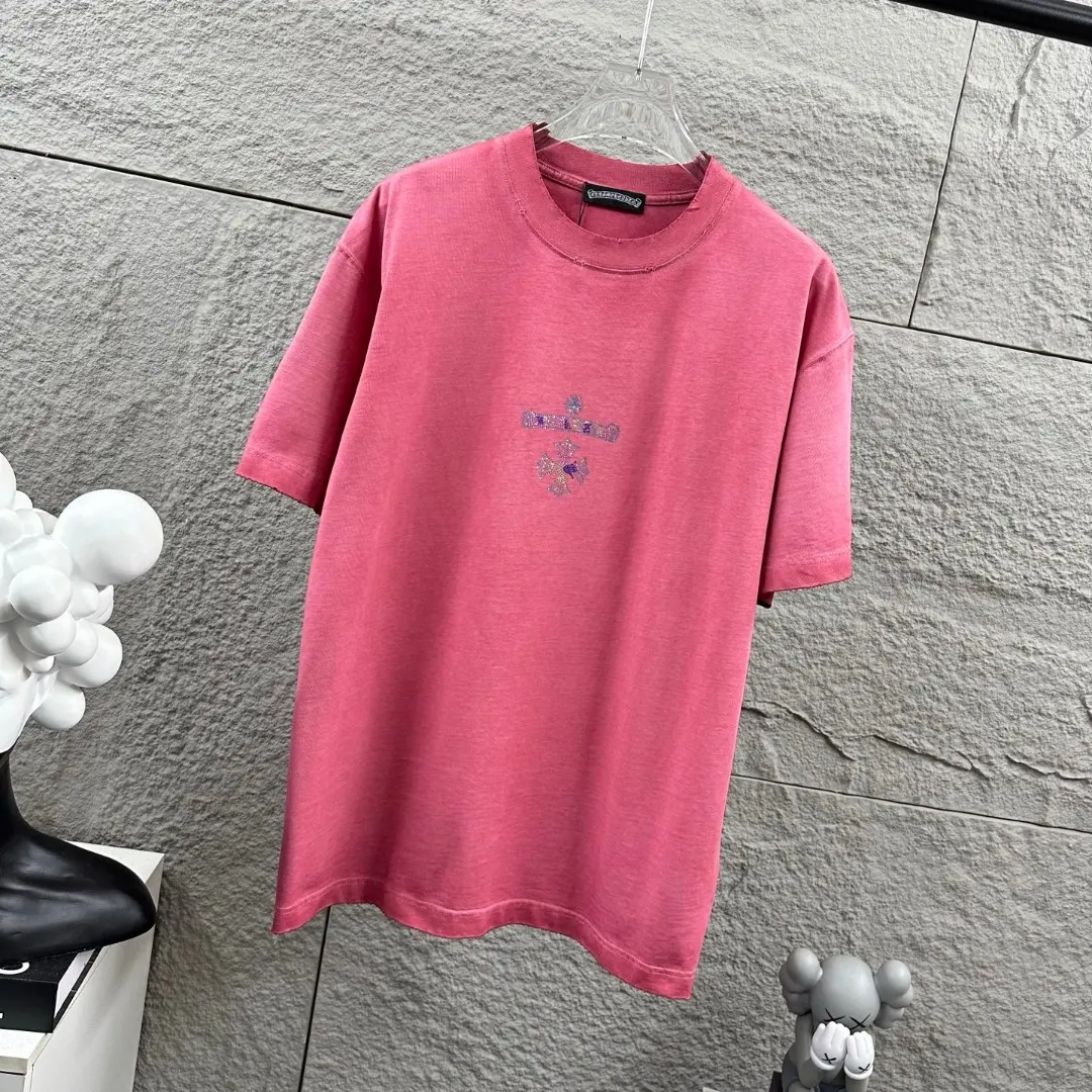 Chrome Hearts Rhinestone Logo Washed Cotton T-Shirt D15019703 — view 9
