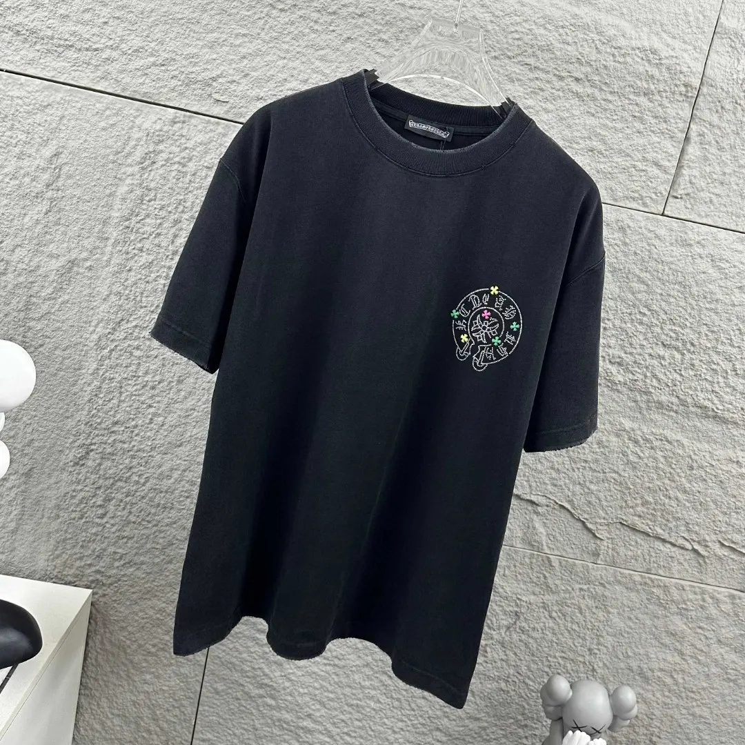 Rhinestone Horseshoe Logo Distressed T-Shirt D15019689 — view 6