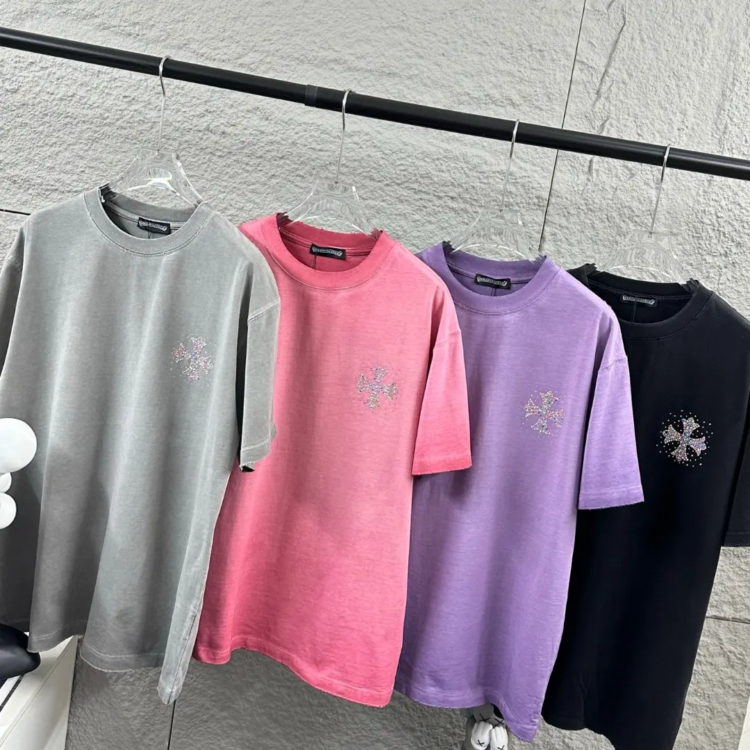 Rhinestone Logo Washed Cotton T-Shirt D15019658 — view 9