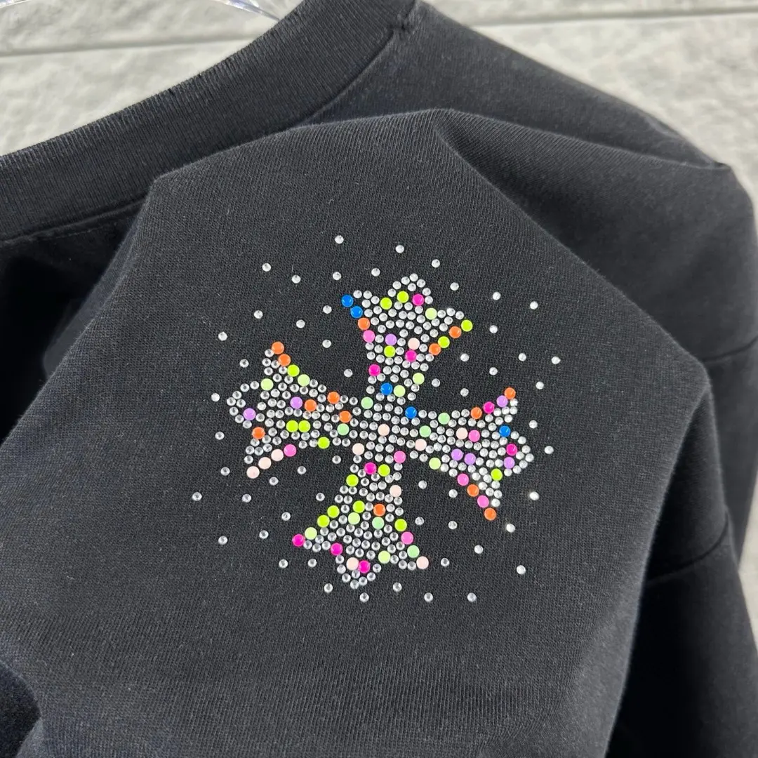 Rhinestone Logo Washed Cotton T-Shirt D15019656 — view 3