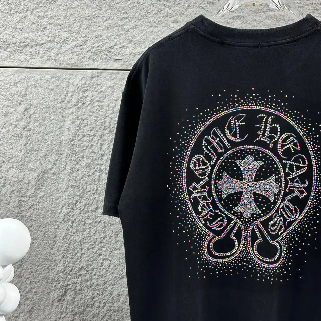Rhinestone Logo Washed Cotton T-Shirt D15019656 — view 4