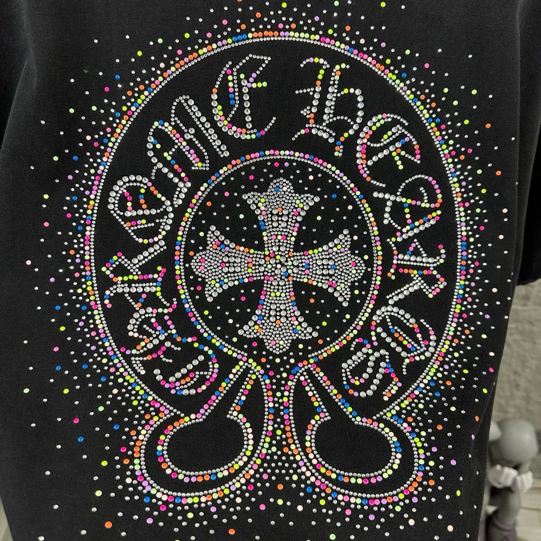 Rhinestone Logo Washed Cotton T-Shirt D15019656 — view 5