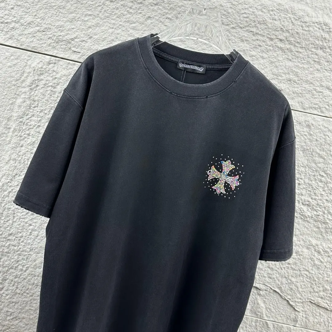 Rhinestone Logo Washed Cotton T-Shirt D15019656 — view 8