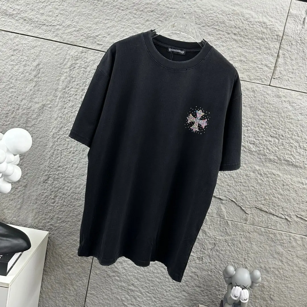 Rhinestone Logo Washed Cotton T-Shirt D15019656 — view 9