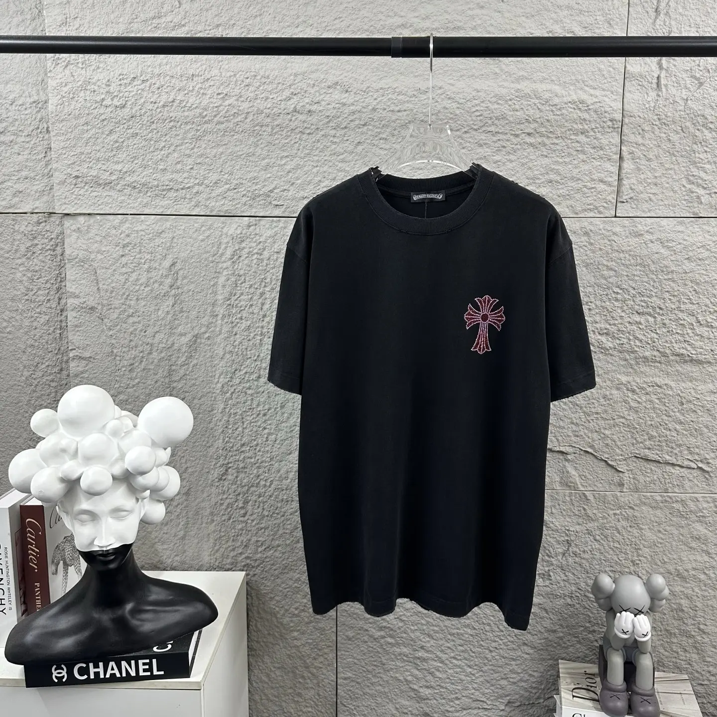 Chrome Hearts Rhinestone Cross Washed T-Shirt D15019723 — view 2