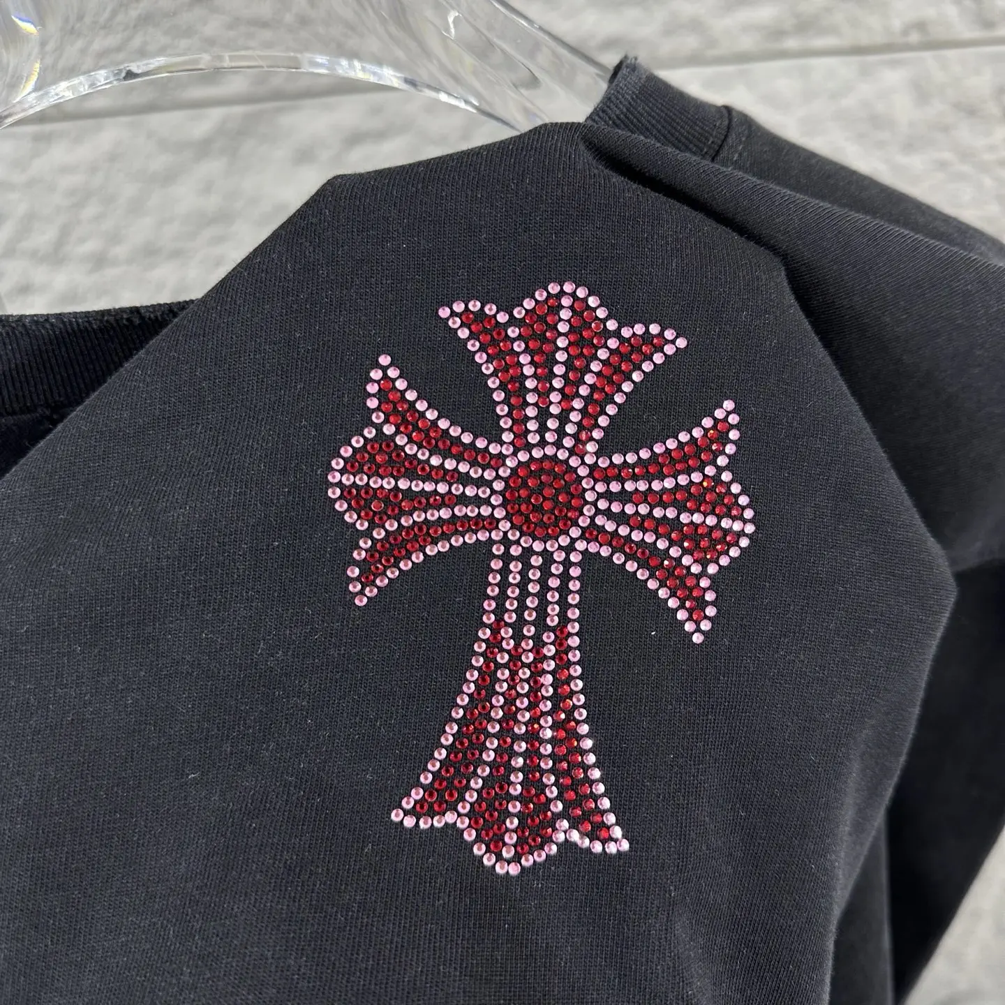 Chrome Hearts Rhinestone Cross Washed T-Shirt D15019723 — view 4