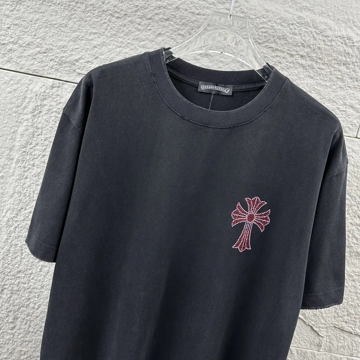 Chrome Hearts Rhinestone Cross Washed T-Shirt D15019723 — view 9