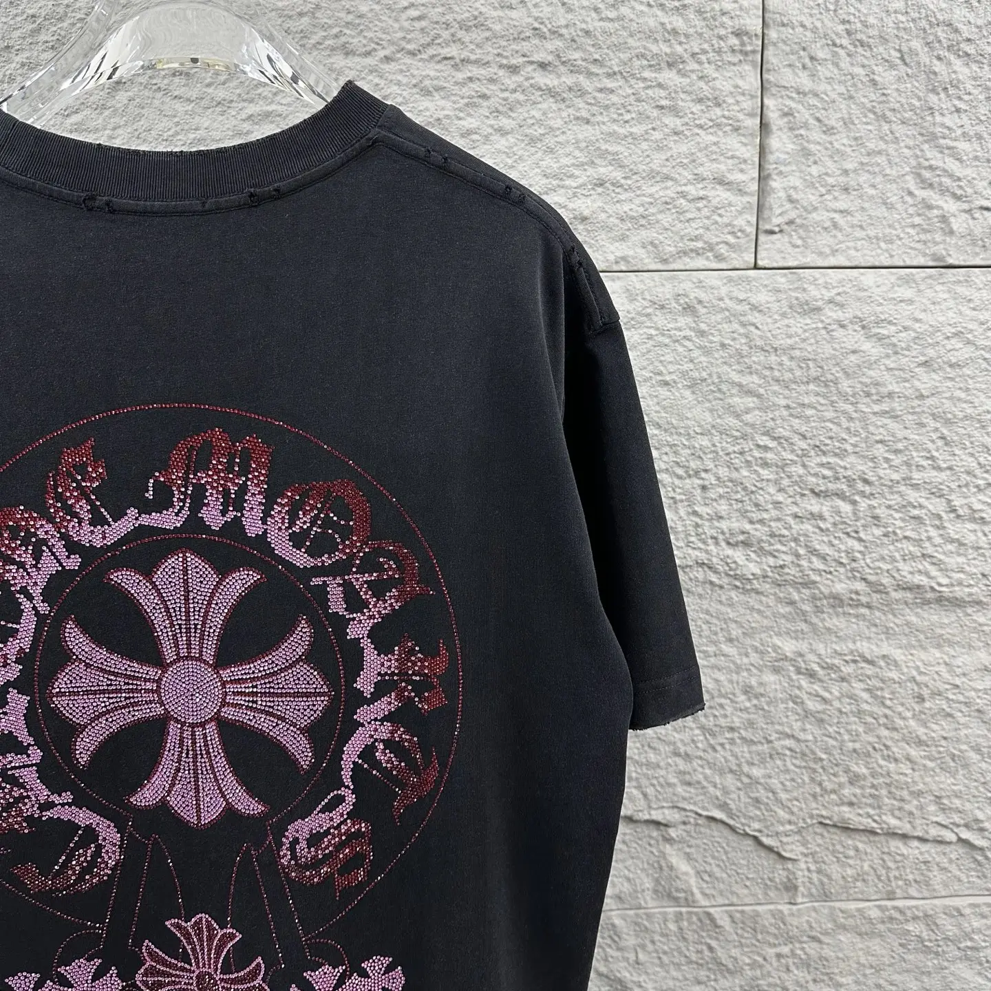 Chrome Hearts Rhinestone Cross Washed T-Shirt D15019723 — view 10