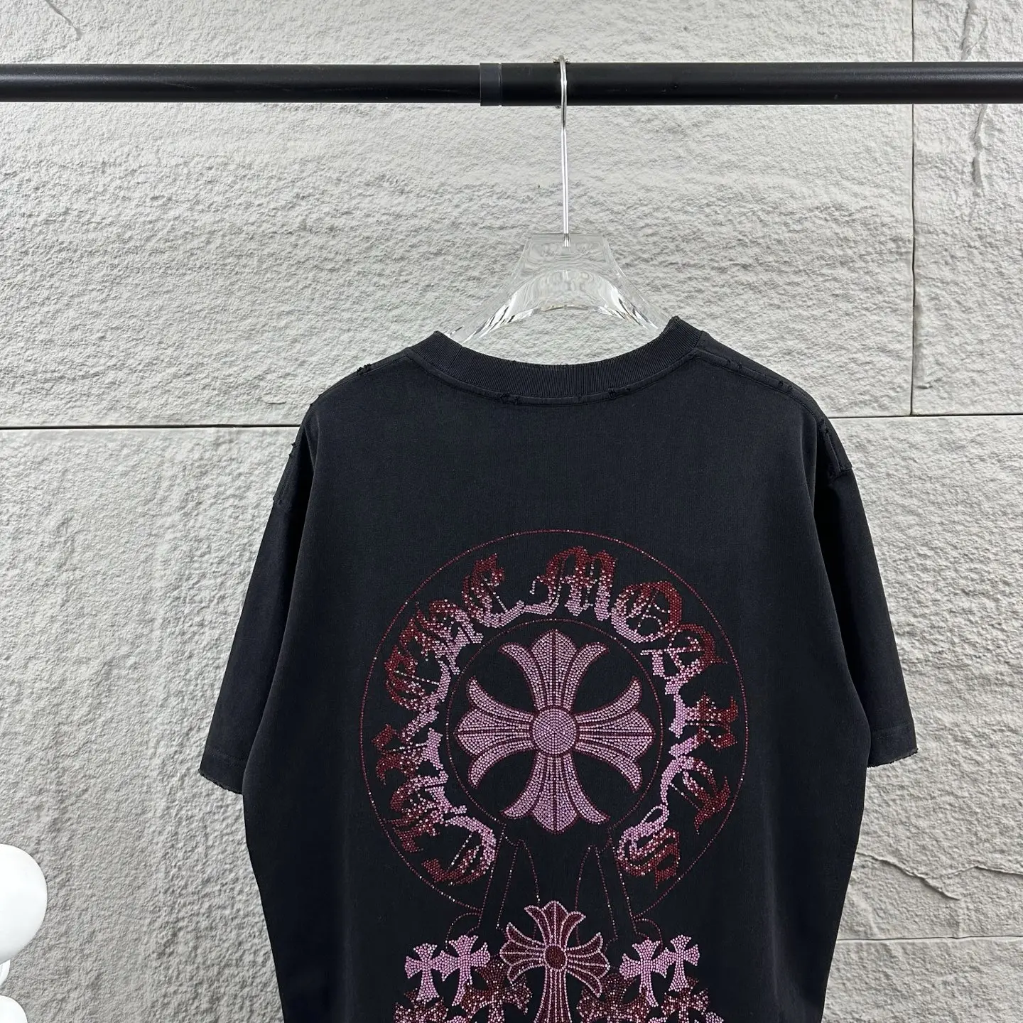 Chrome Hearts Rhinestone Cross Washed T-Shirt D15019723 — view 12