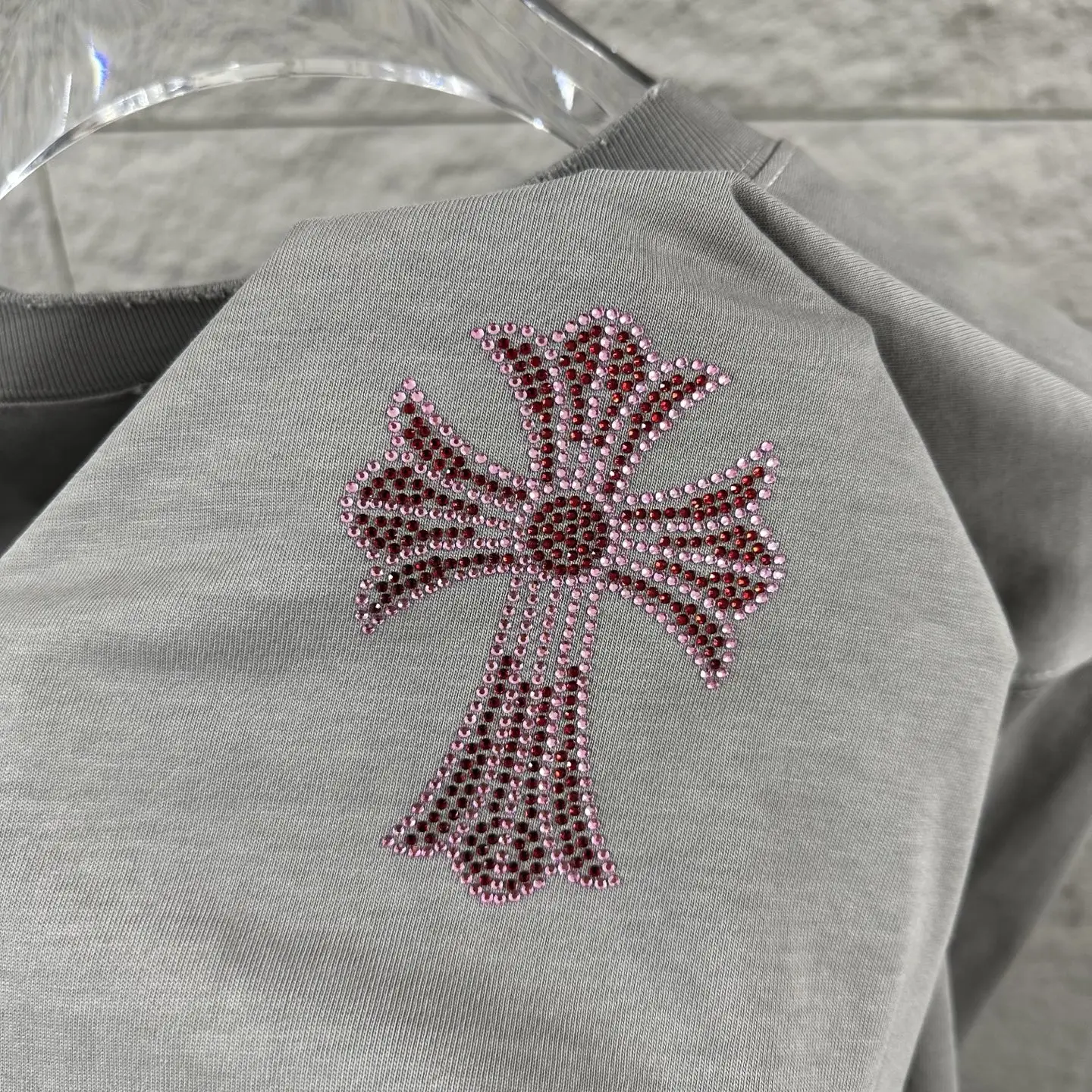 Chrome Hearts Rhinestone Distressed Cotton T-Shirt D15019725 — view 6