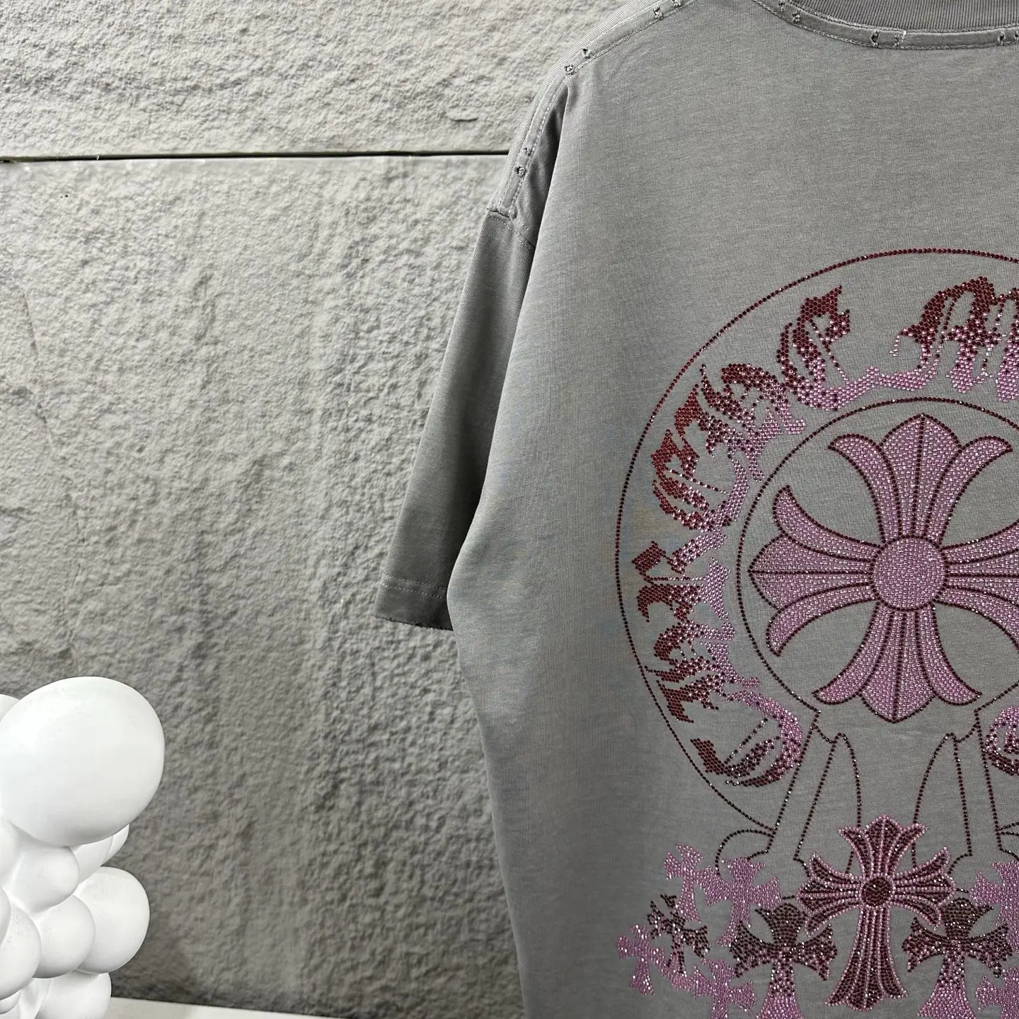 Chrome Hearts Rhinestone Distressed Cotton T-Shirt D15019725 — view 10