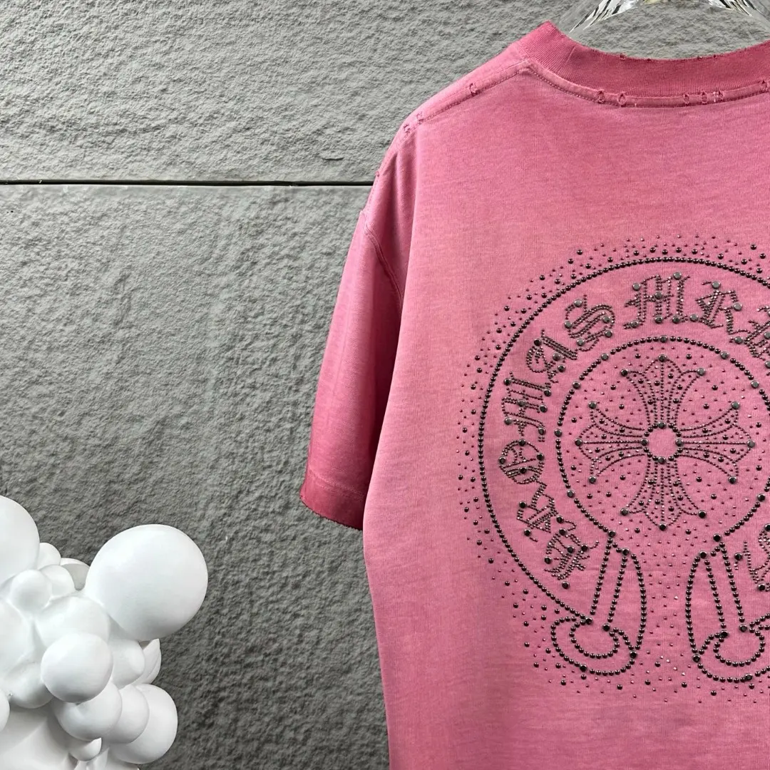 Rhinestone Embellished Distressed Cotton T-Shirt D15019647 — view 6