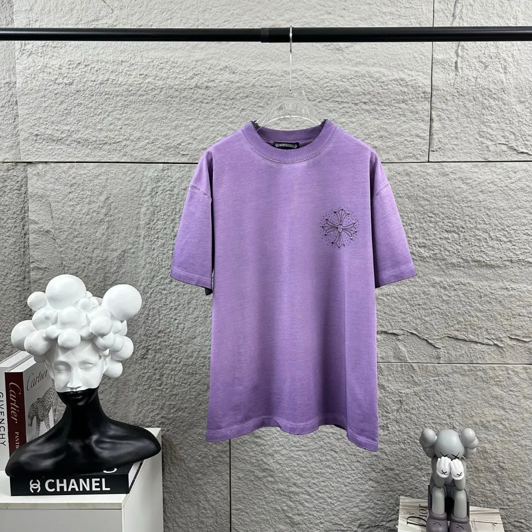 Chrome Hearts Distressed Rhinestone Logo T-Shirt D15019645 — view 2