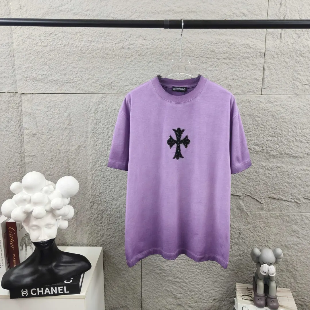 Embellished Distressed Cotton T-Shirt D15019665 — view 2