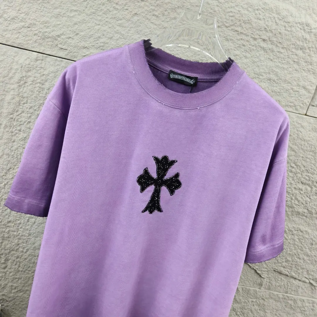 Embellished Distressed Cotton T-Shirt D15019665 — view 6