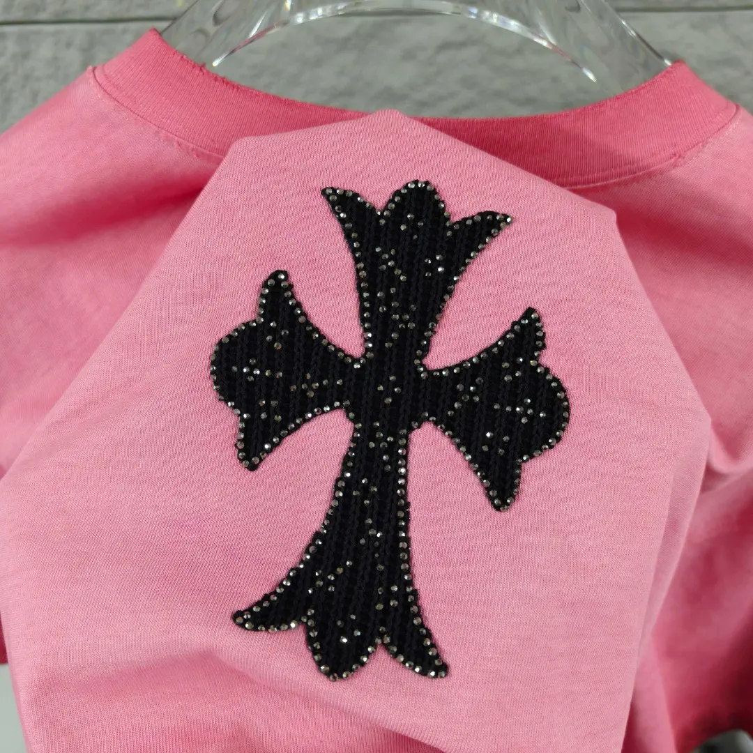Embellished Distressed Cotton T-Shirt D15019666 — view 3