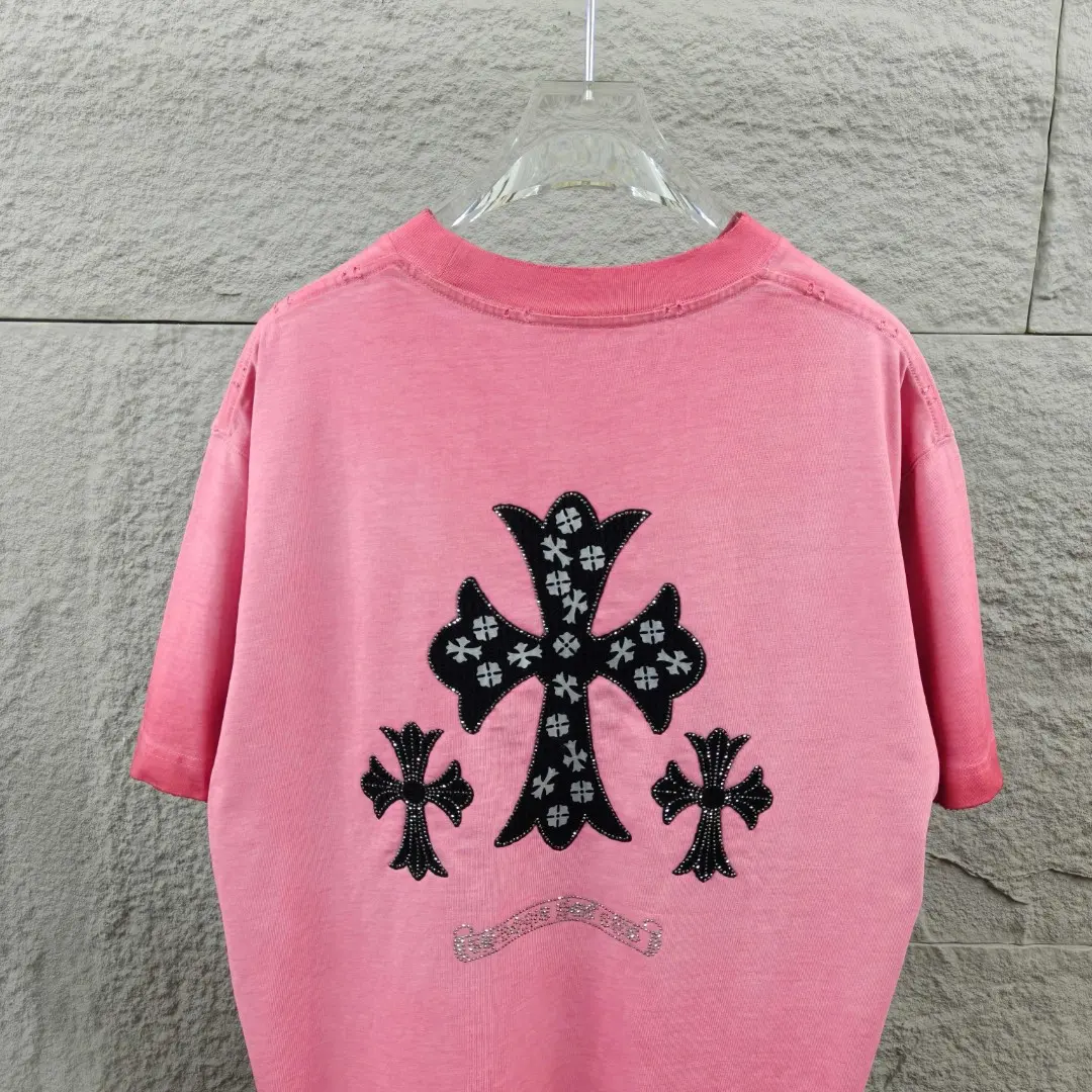 Embellished Distressed Cotton T-Shirt D15019666 — view 6