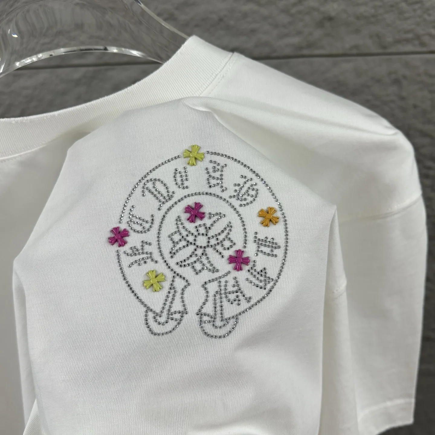 Chrome Hearts Rhinestone Cross Distressed T-Shirt D15019734 — view 4