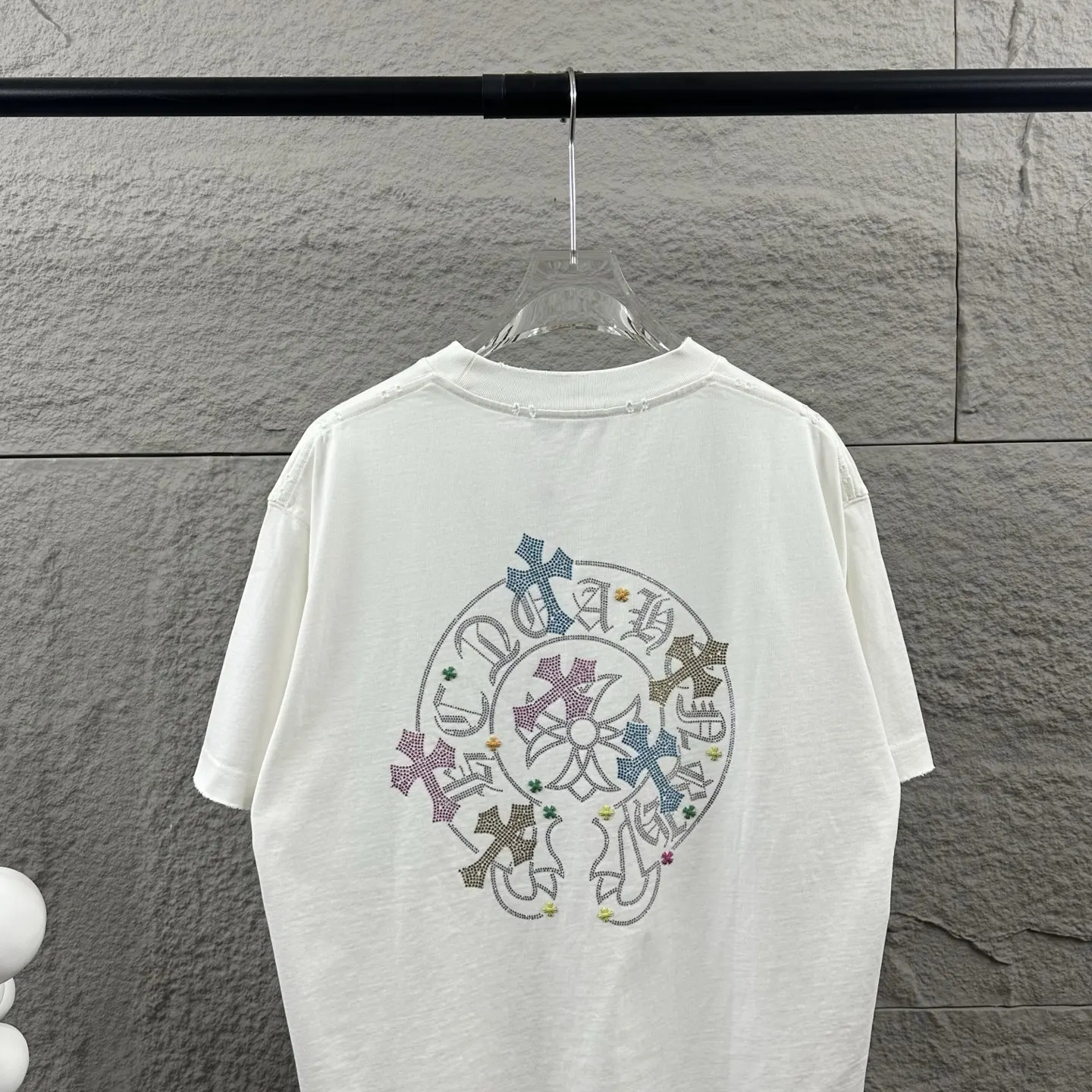 Chrome Hearts Rhinestone Cross Distressed T-Shirt D15019734 — view 6