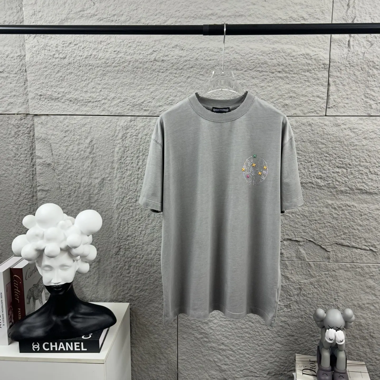 Chrome Hearts Rhinestone Cross Distressed T-Shirt D15019737 — view 2