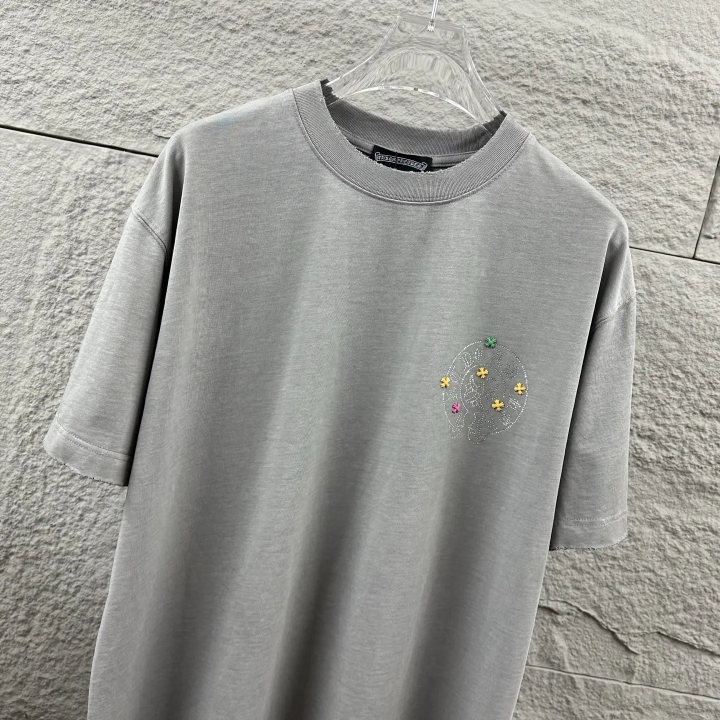 Chrome Hearts Rhinestone Cross Distressed T-Shirt D15019737 — view 6