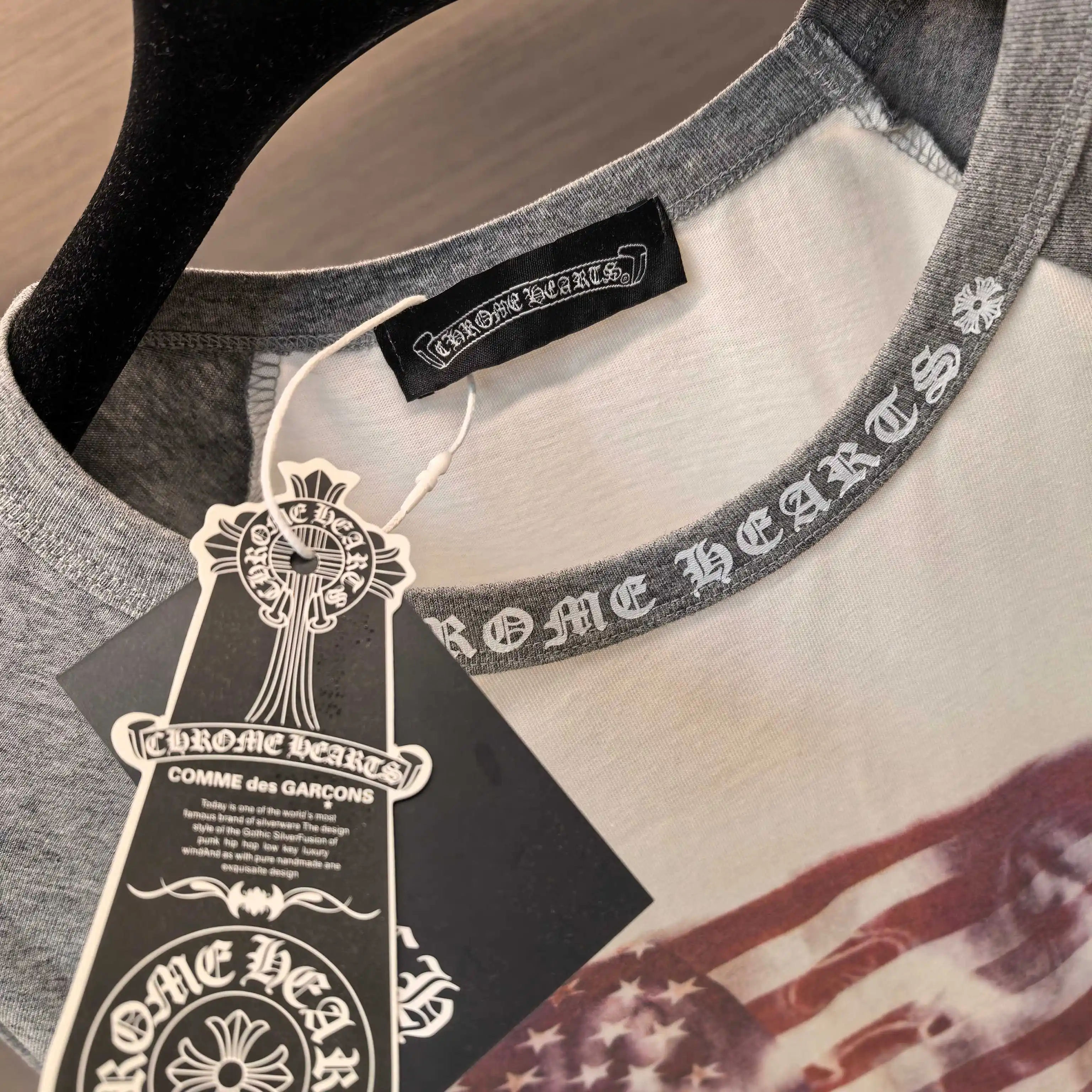 Chrome Hearts American Flag Raglan Long-Sleeve T-Shirt D15523765 — view 4