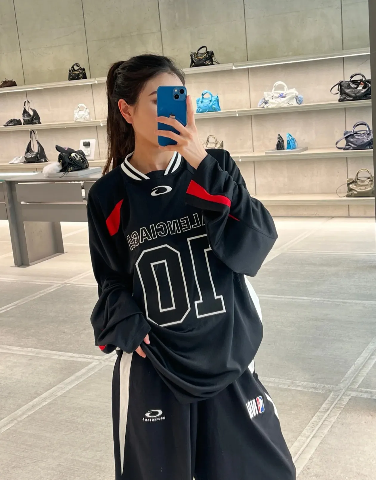Balenciaga x NBA Oversized Embroidered Jersey D15523659 — view 5
