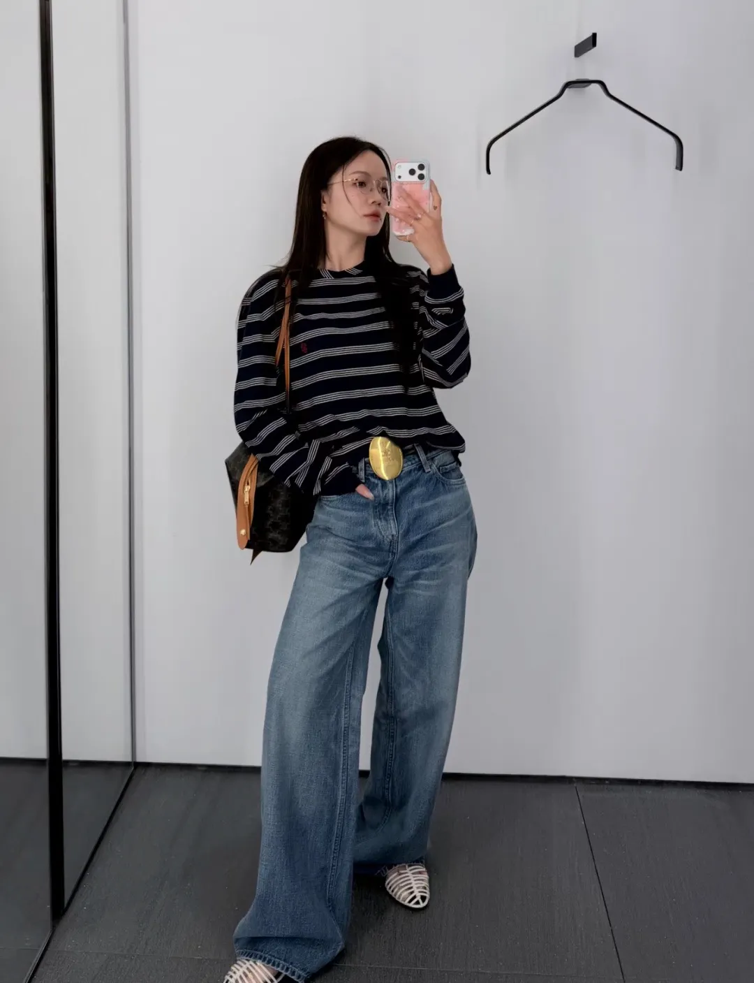 Logo-Embroidered Striped Long-Sleeve T-Shirt D15523691 — view 7