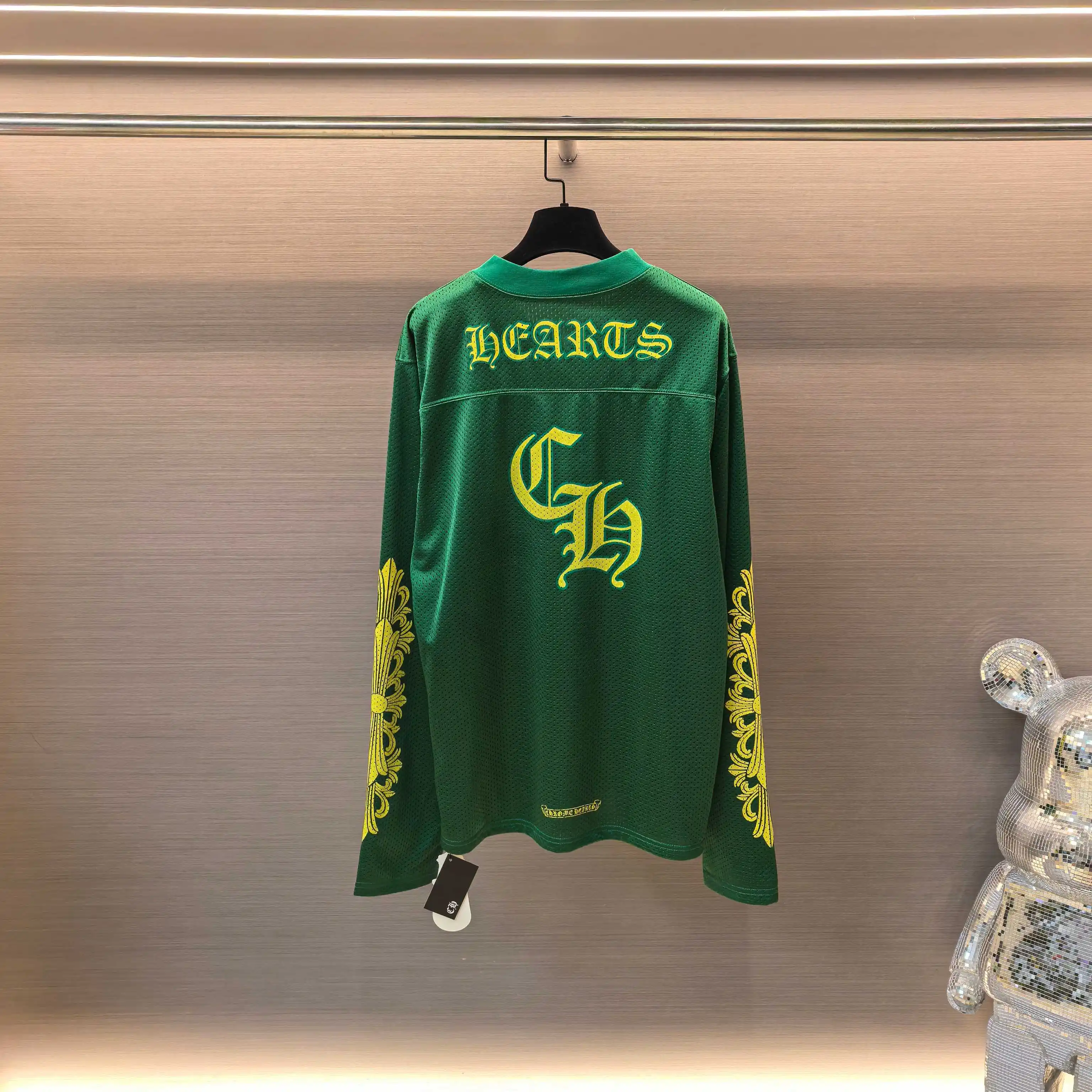 Chrome Hearts Logo Print Mesh Hockey Jersey D15523599 — view 3