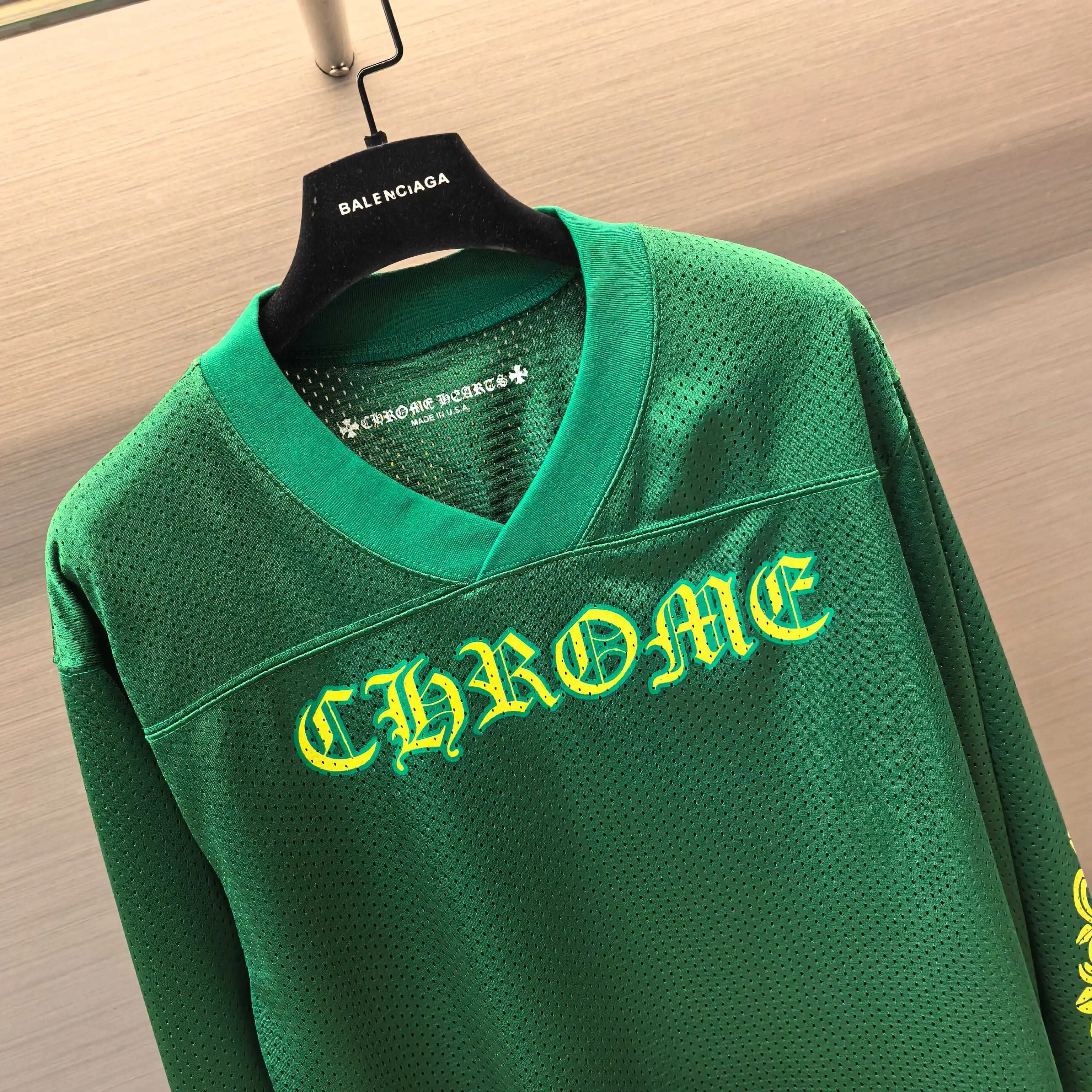 Chrome Hearts Logo Print Mesh Hockey Jersey D15523599 — view 4