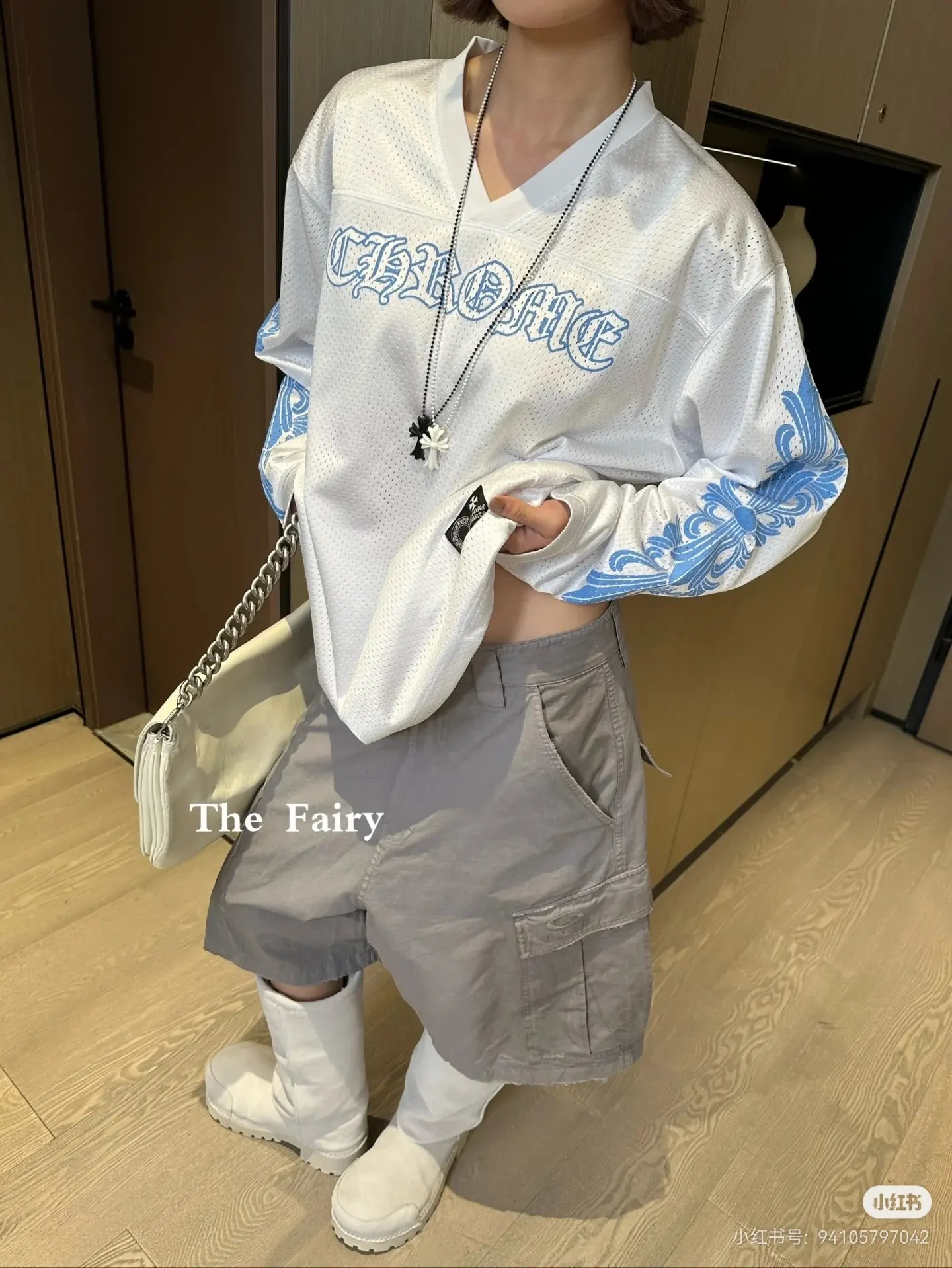Logo-Print Mesh Hockey Jersey D15523601 — view 4