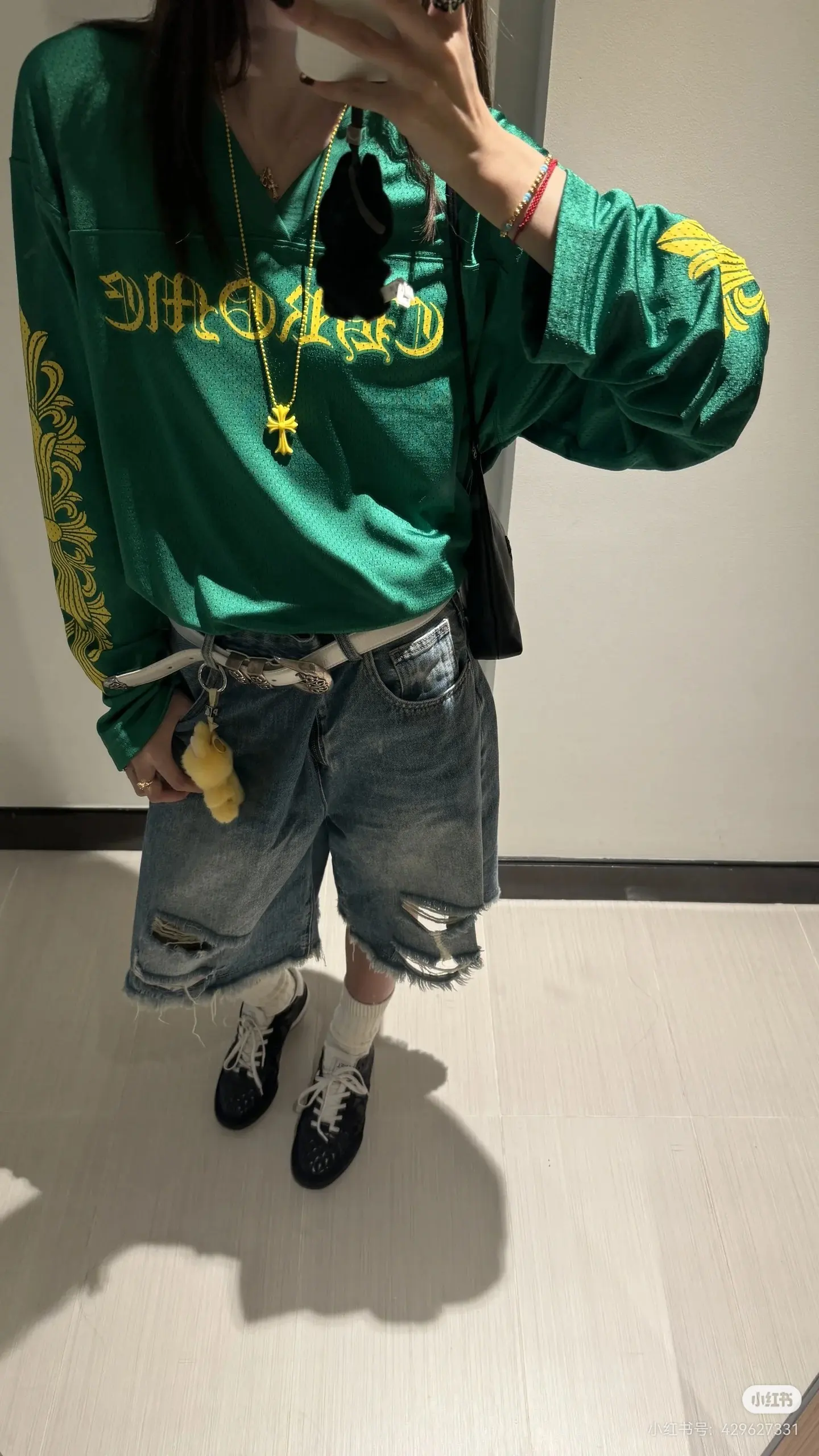 Chrome Hearts Mesh Hockey Jersey T-Shirt D15523595 — view 5