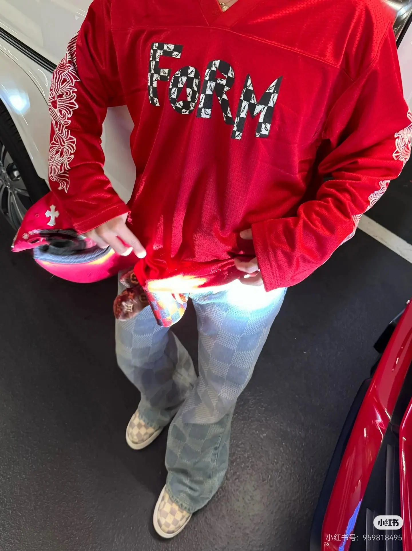 Oversized Mesh Hockey Jersey T-Shirt D15523857 — view 4