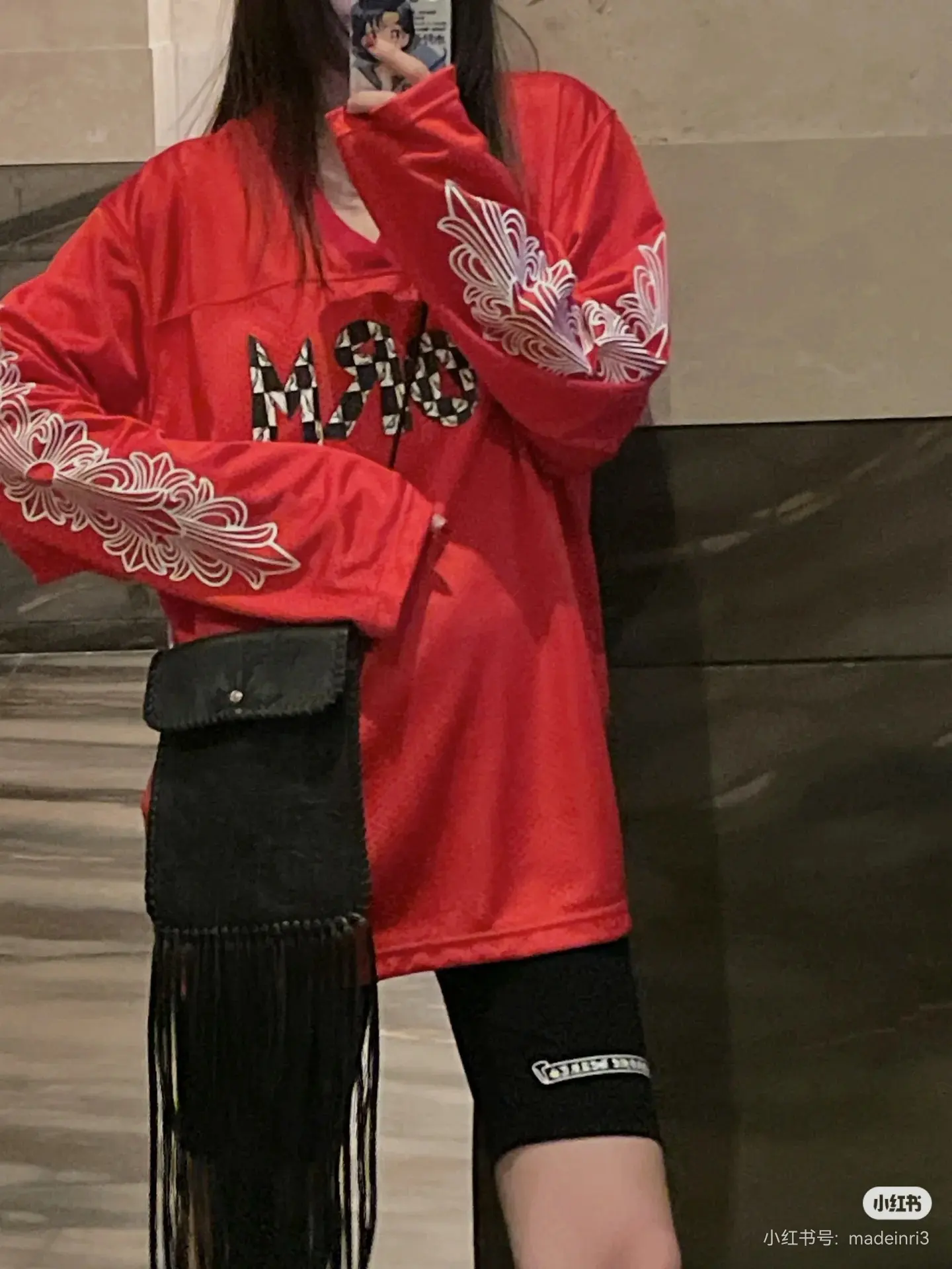Oversized Mesh Hockey Jersey T-Shirt D15523857 — view 8