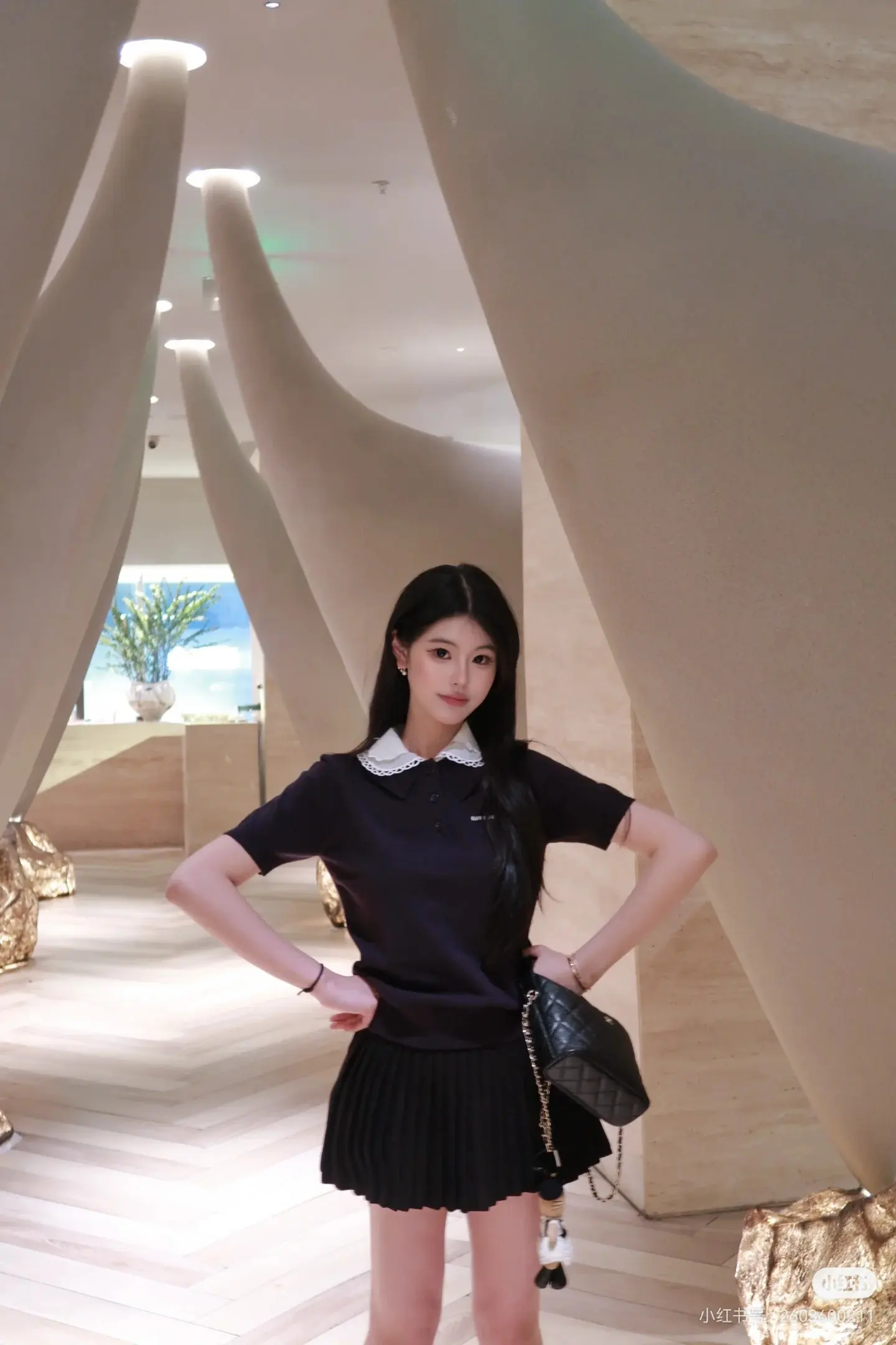 Lace Peter Pan Collar Embroidered Polo Shirt D15523646 — view 9