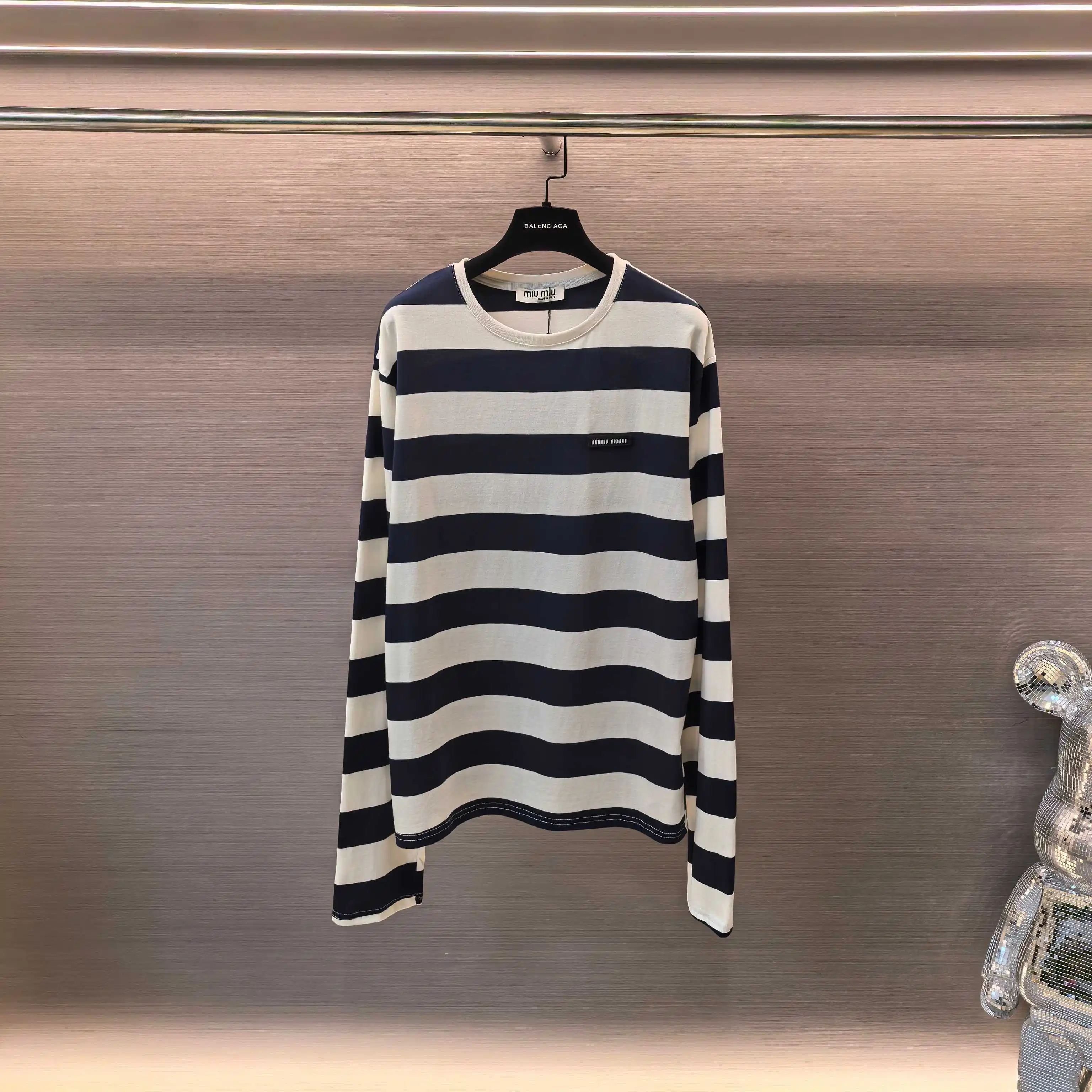 Striped Long-Sleeve Cotton T-Shirt D15523767