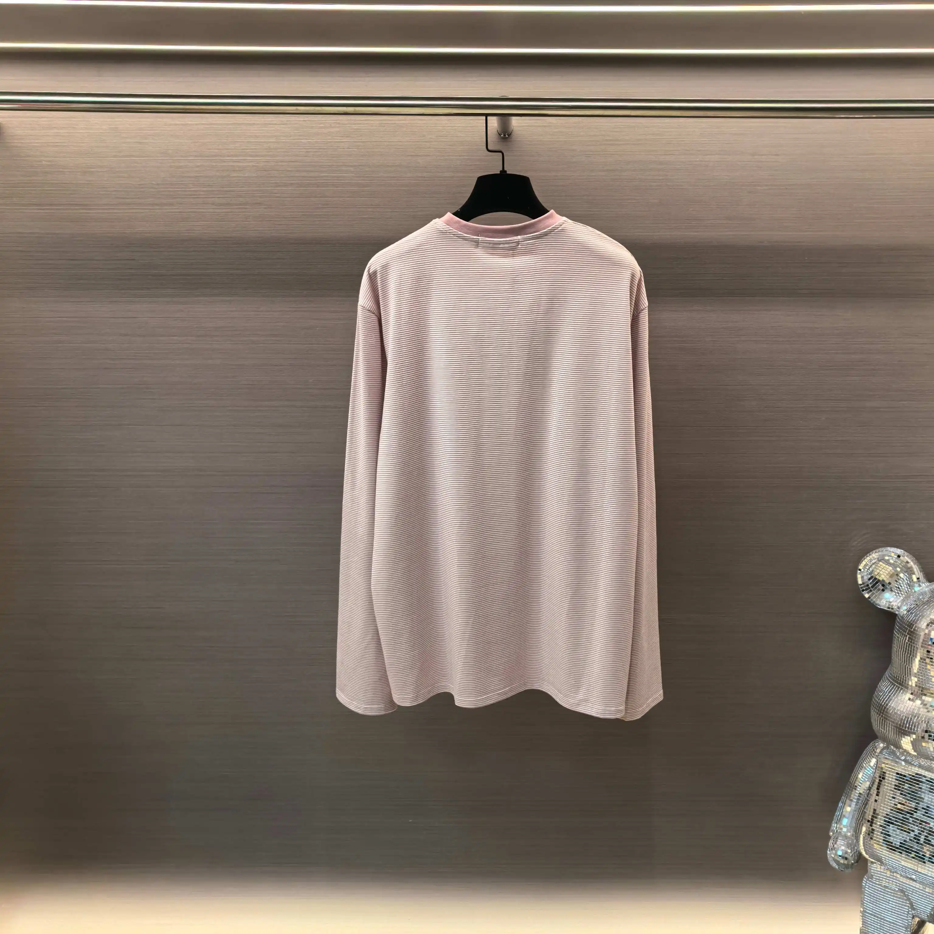 Oversized Striped Long-Sleeve T-Shirt D16023629 — view 2