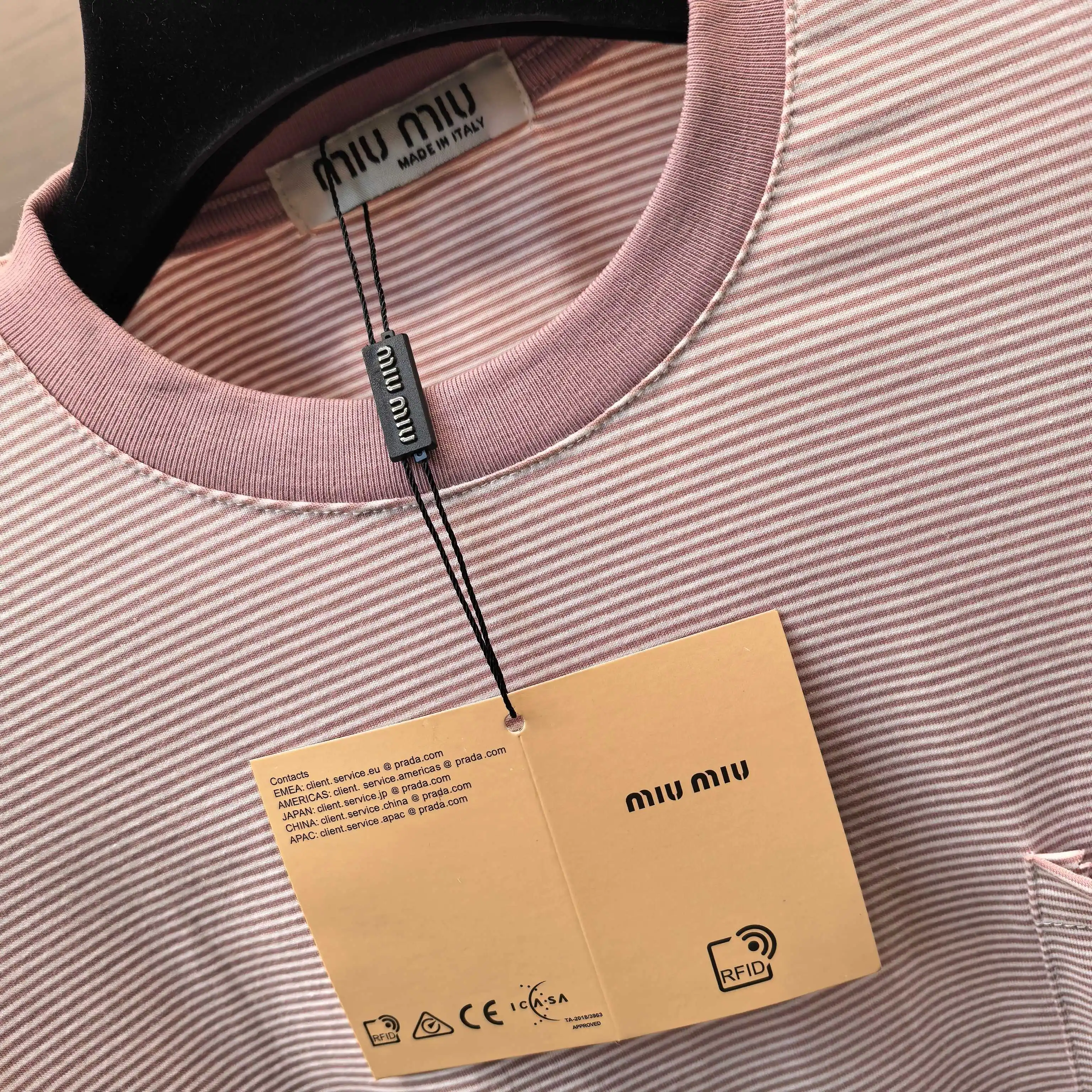 Oversized Striped Long-Sleeve T-Shirt D16023629 — view 5