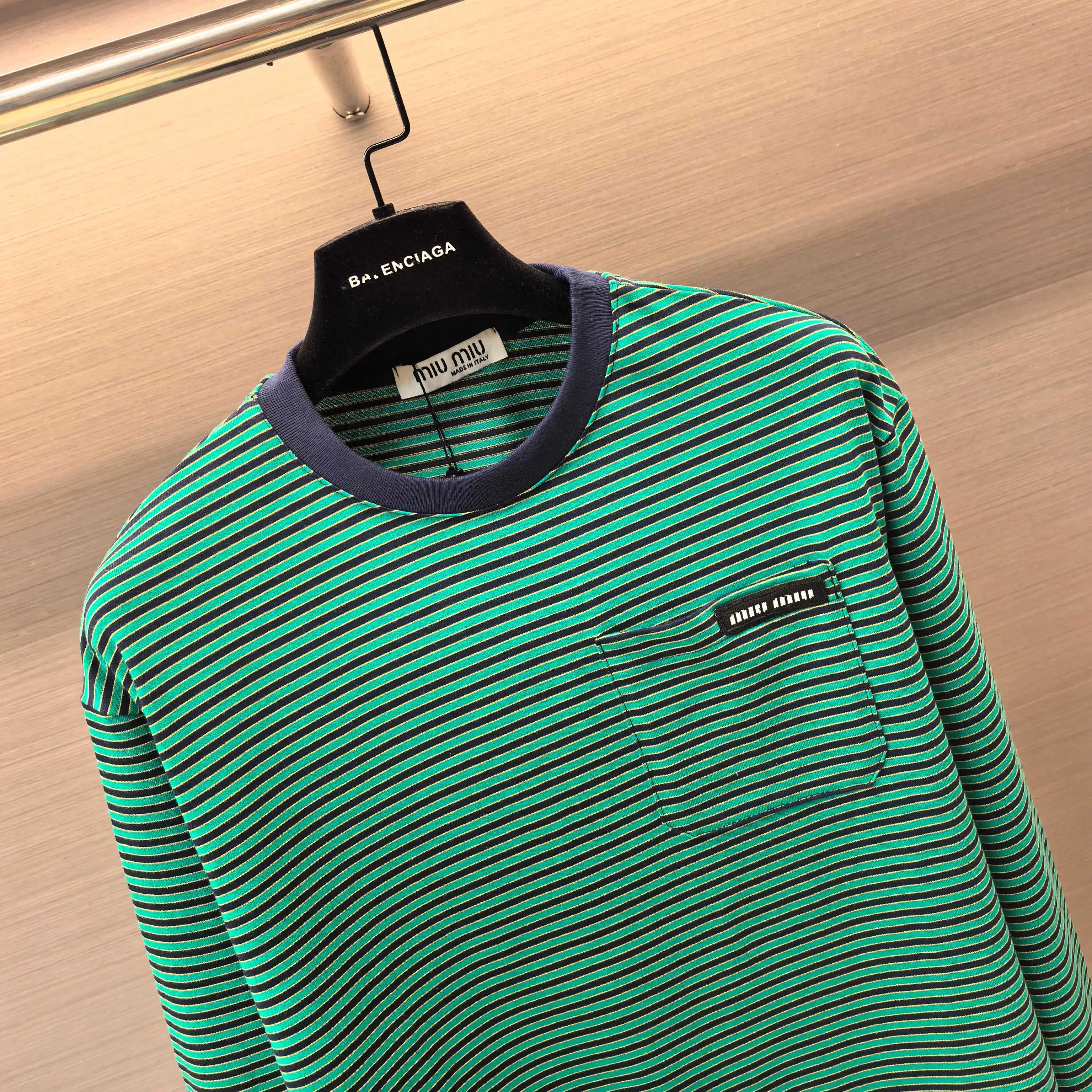 Striped Cotton-Jersey Long-Sleeve T-Shirt D16523794 — view 3