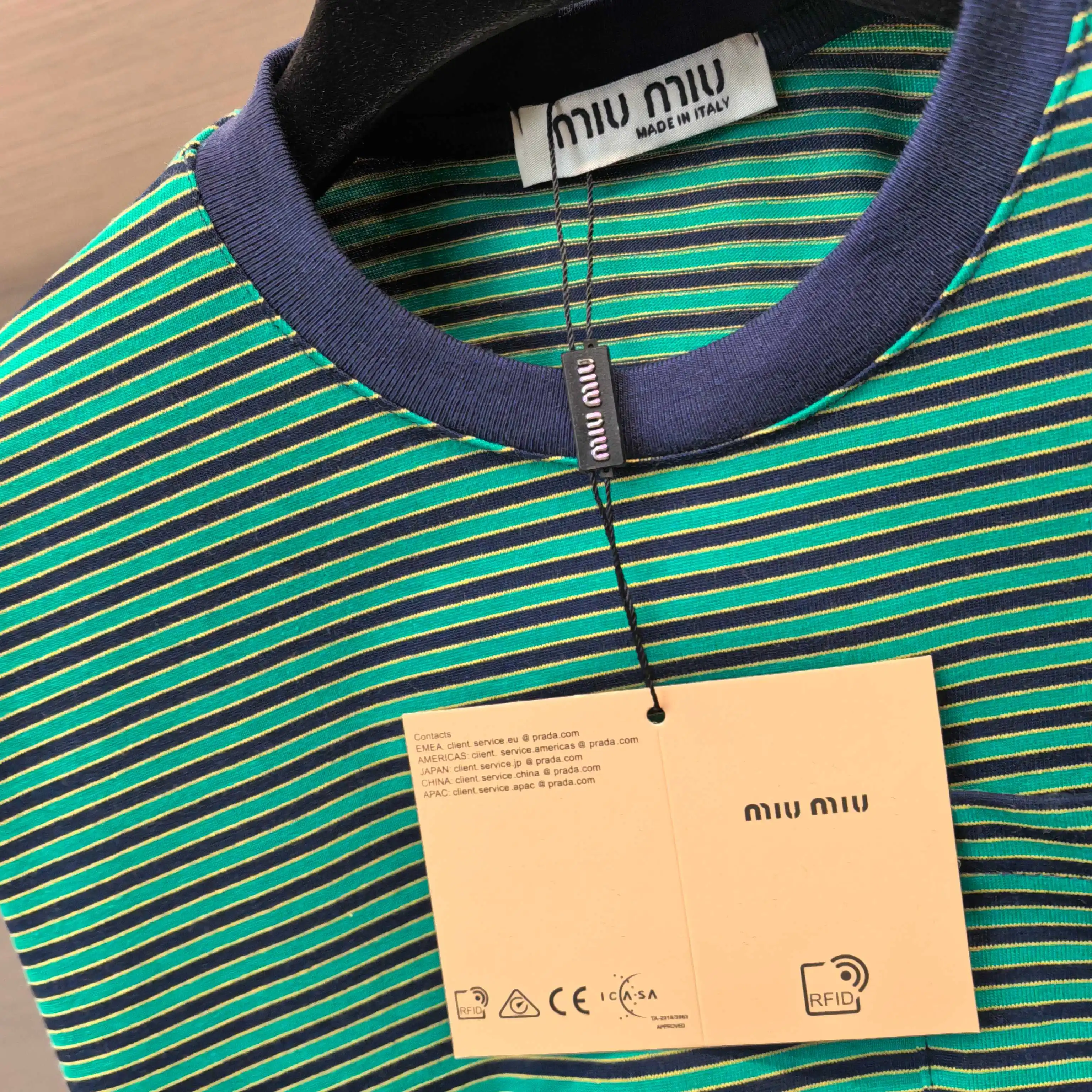 Striped Cotton-Jersey Long-Sleeve T-Shirt D16523794 — view 7