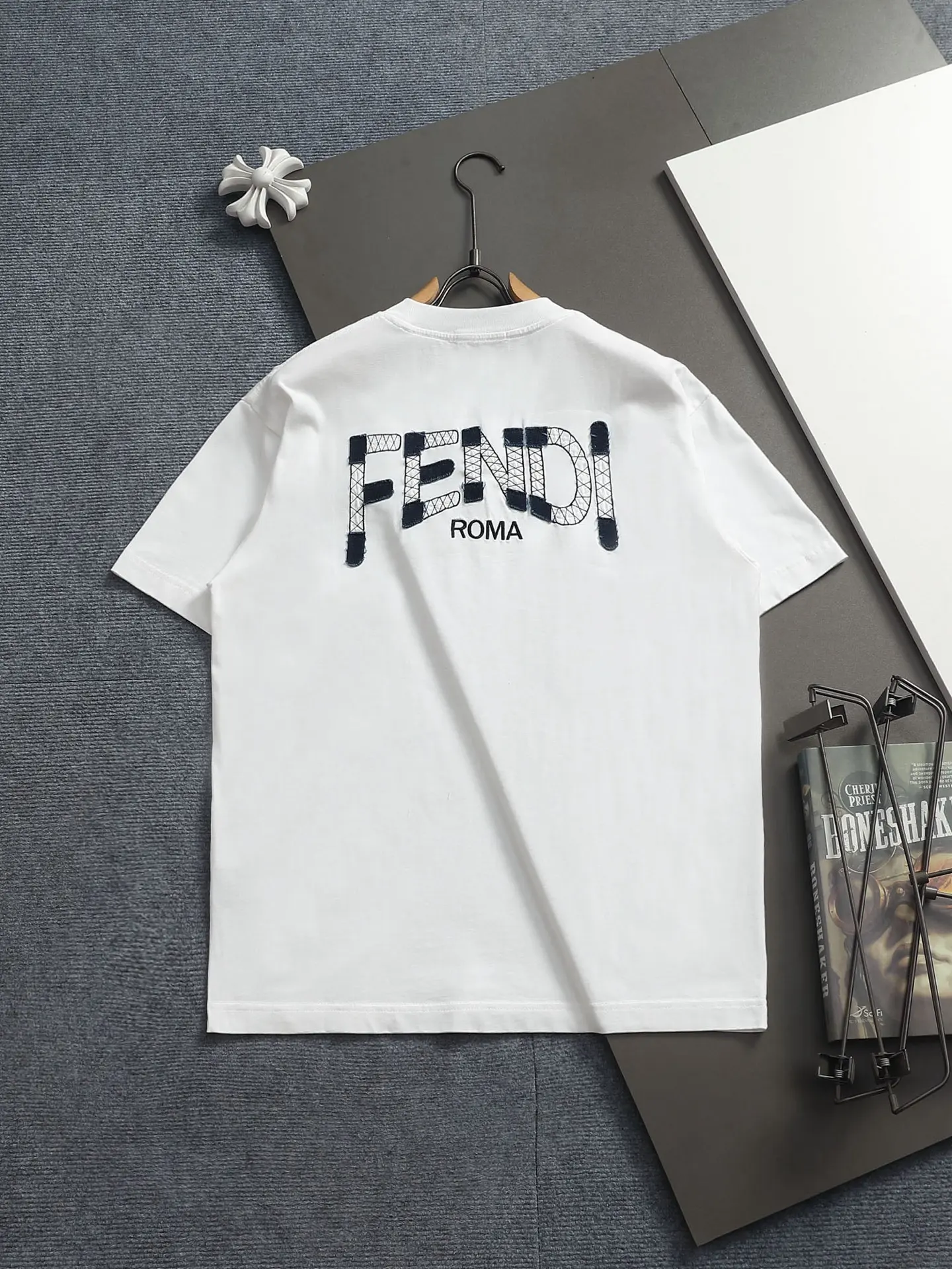 Logo-Embroidered Cotton-Jersey T-Shirt D16514604 — view 2