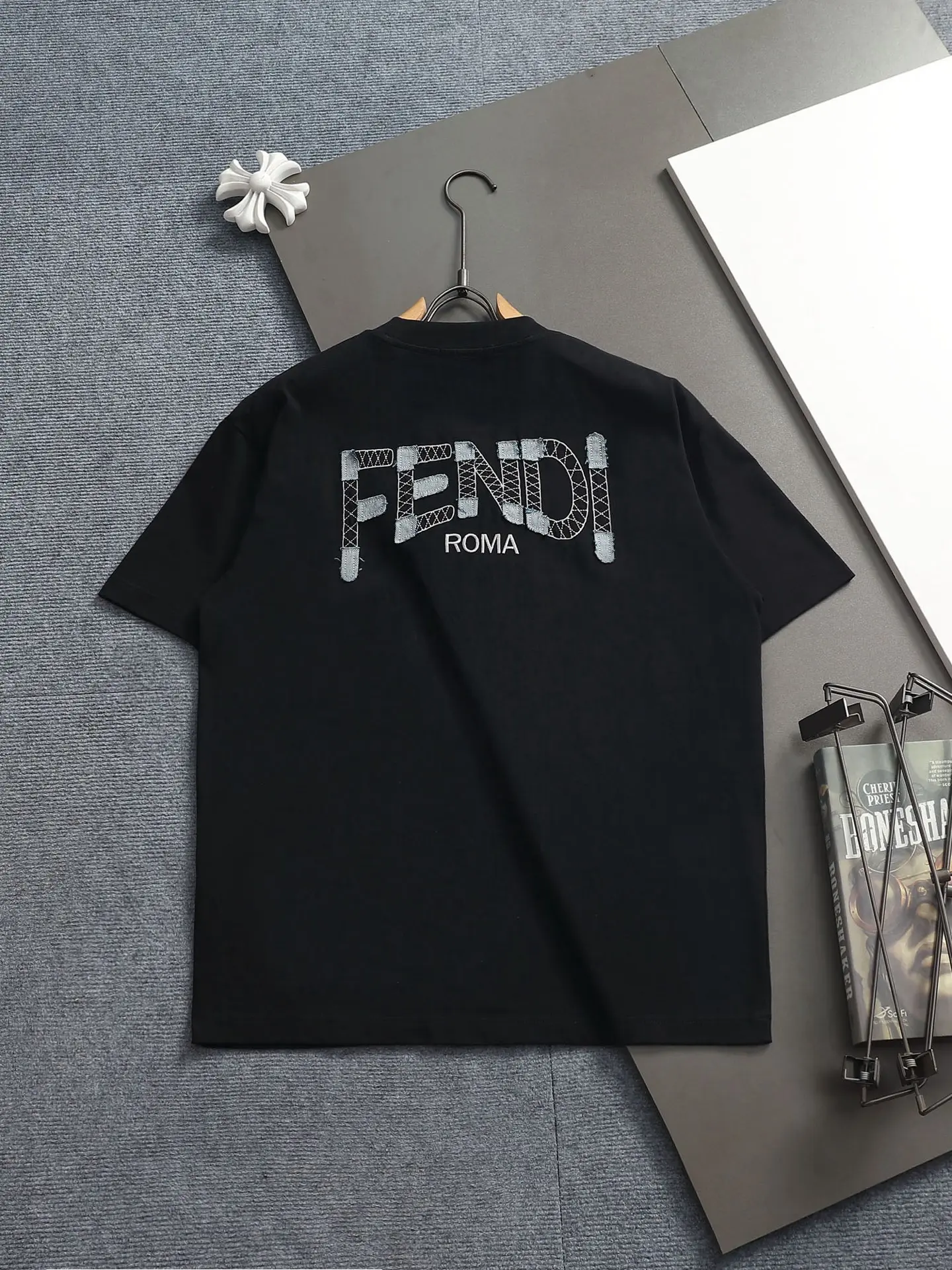 Logo-Embroidered Cotton-Jersey T-Shirt D16514605 — view 2