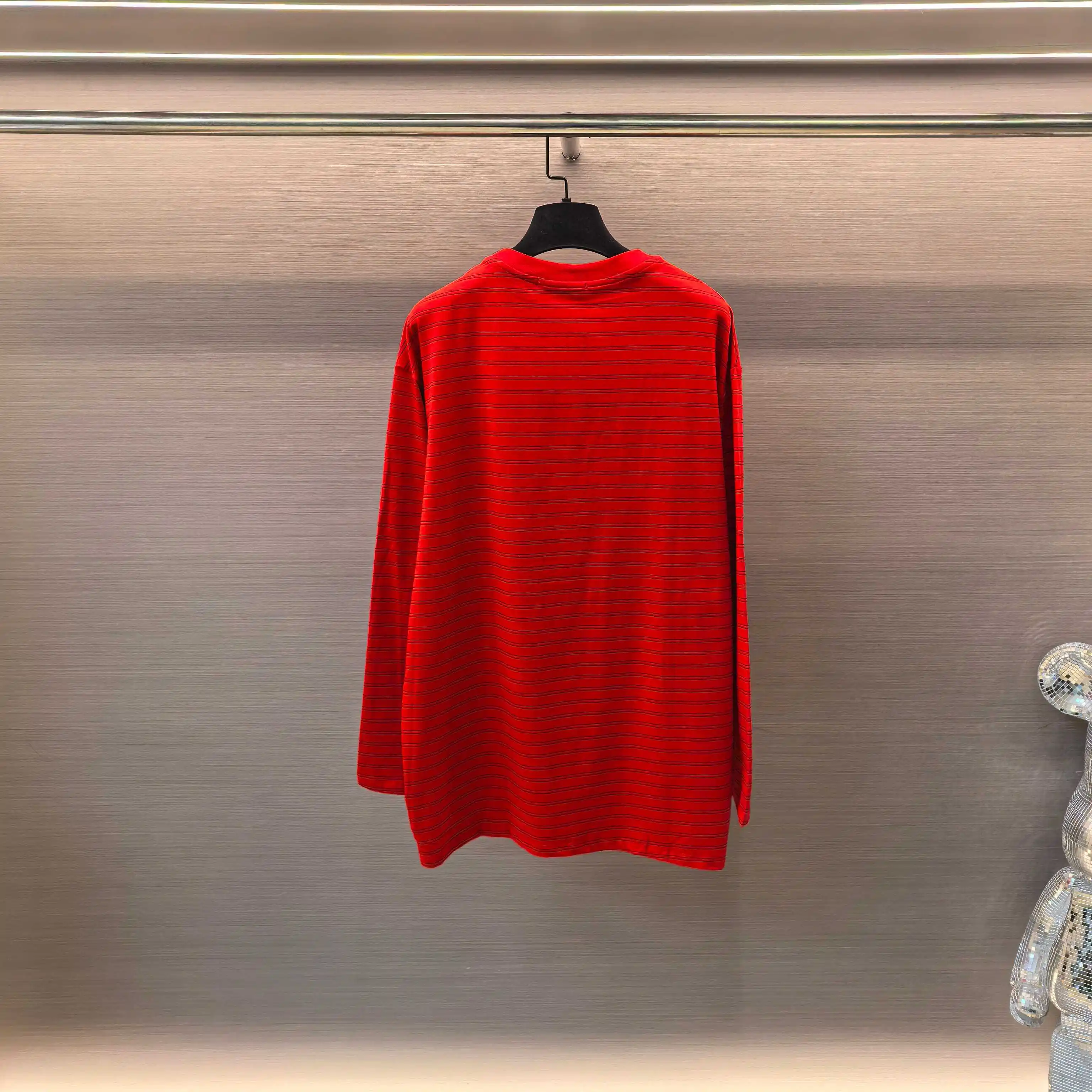 Striped Cotton Long-Sleeve T-Shirt D16523802 — view 2