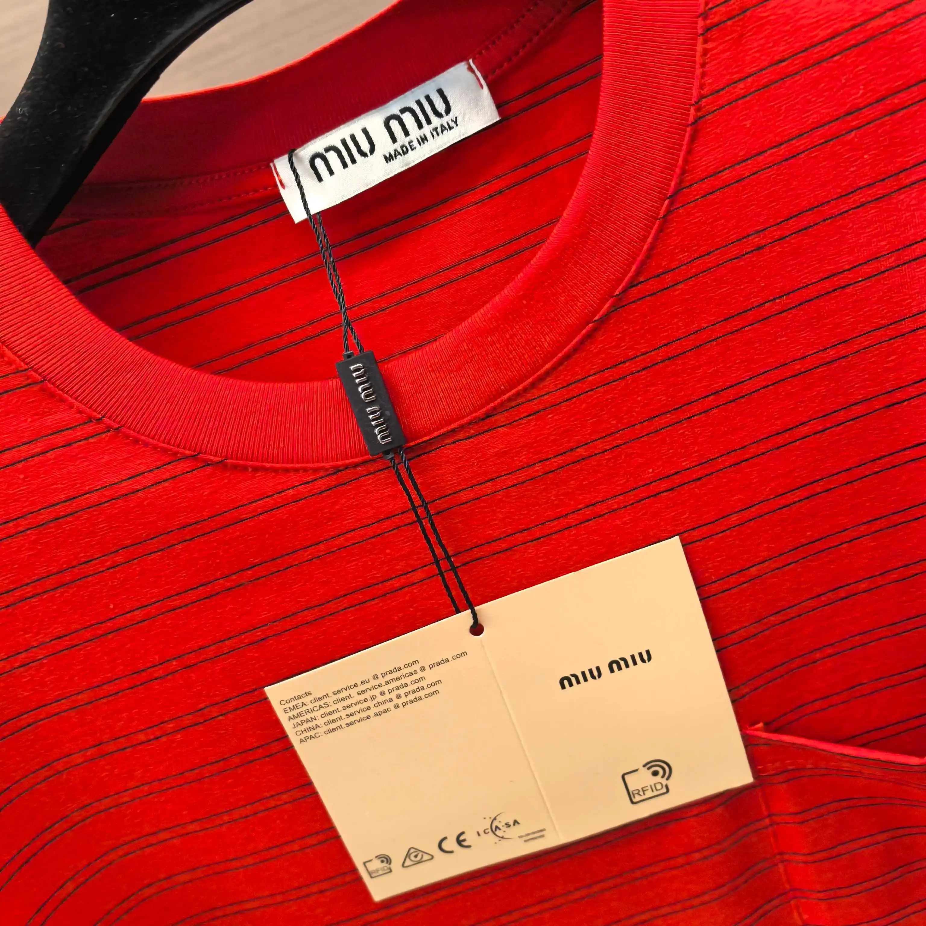 Striped Cotton Long-Sleeve T-Shirt D16523802 — view 5